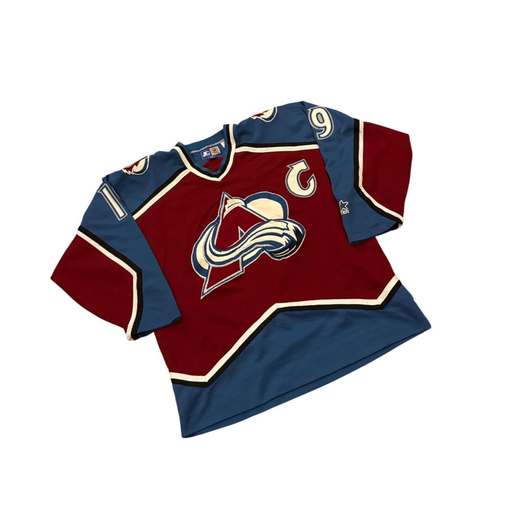 Starter Colorado Avalanche Joe Sakic #19 Stitched NHL Hockey Jersey Men's Medium