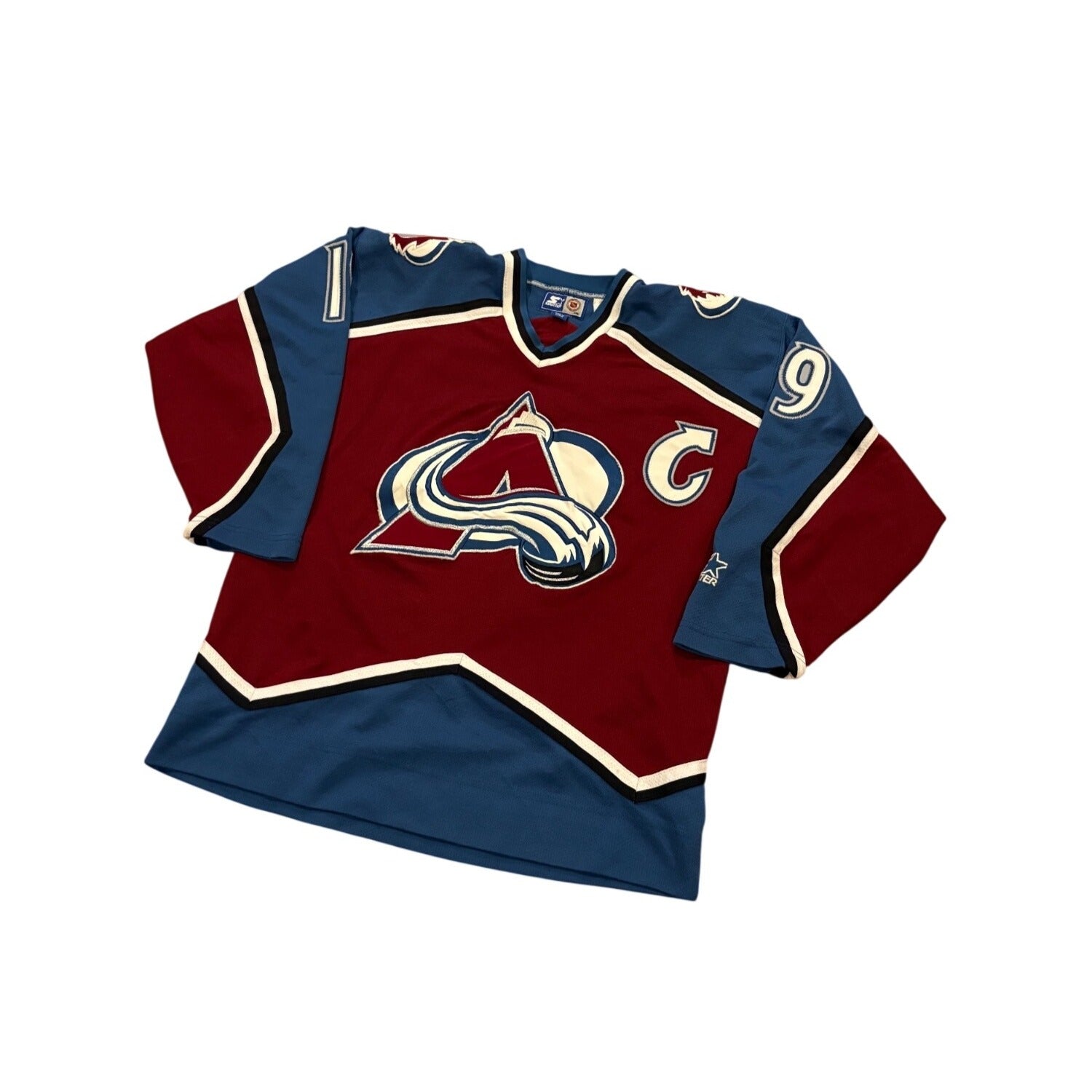 Starter Colorado Avalanche Joe Sakic #19 Stitched NHL Hockey Jersey Men's Medium