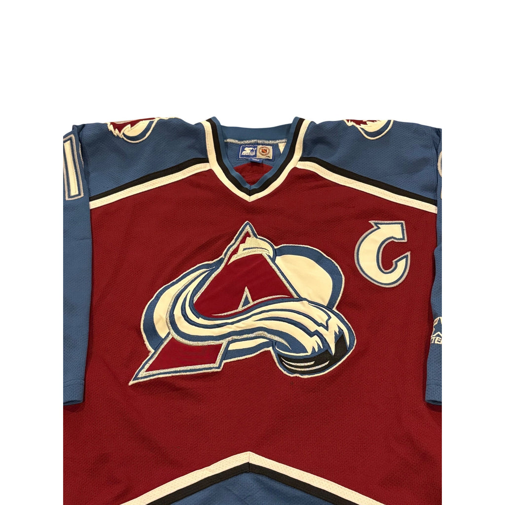 Starter Colorado Avalanche Joe Sakic #19 Stitched NHL Hockey Jersey Men's Medium