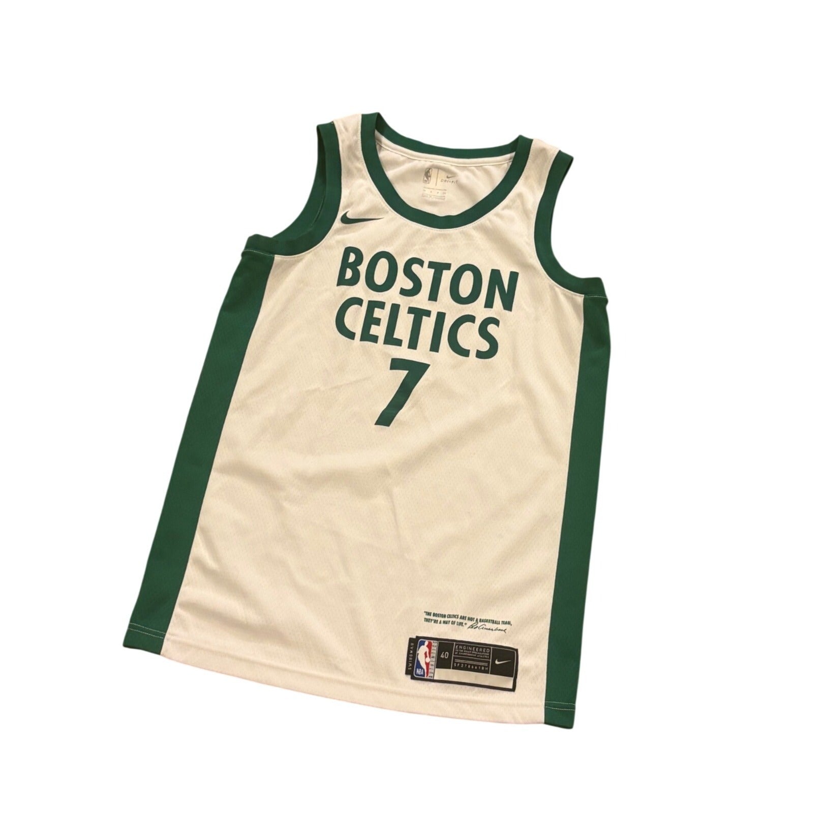 Nike 2020-21 Boston Celtics Jaylen Brown #7 City Edition NBA Jersey Men's 40