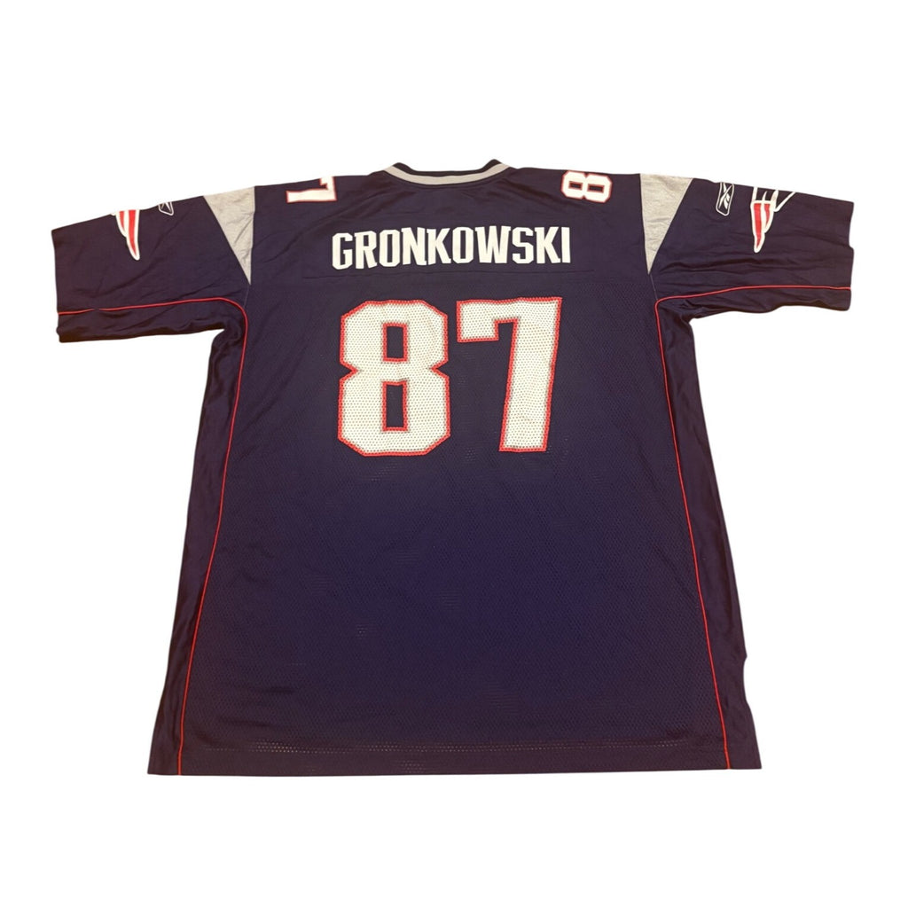 Reebok New England Patriots Rob Gronkowski Blue NFL Football Jersey Men's 2XL