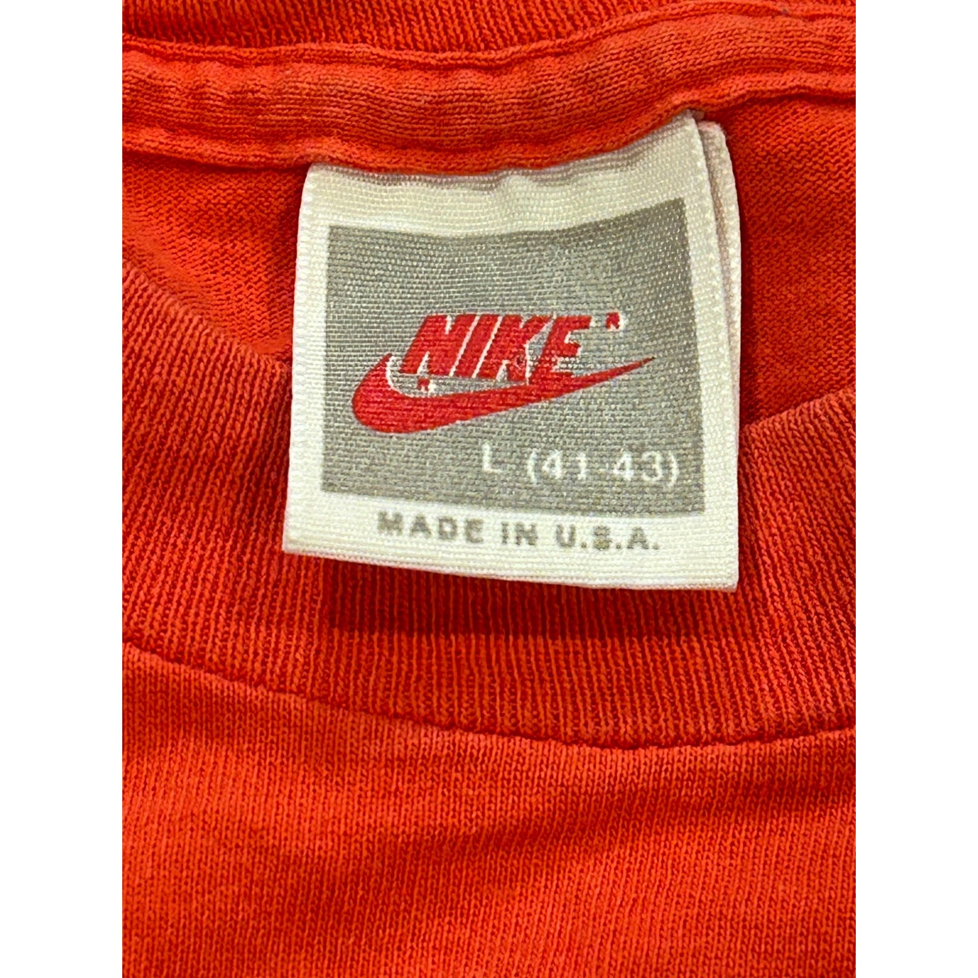 Vintage 1990's Nike Air Jordan Flight School Single Stitch T-Shirt Red Men's L