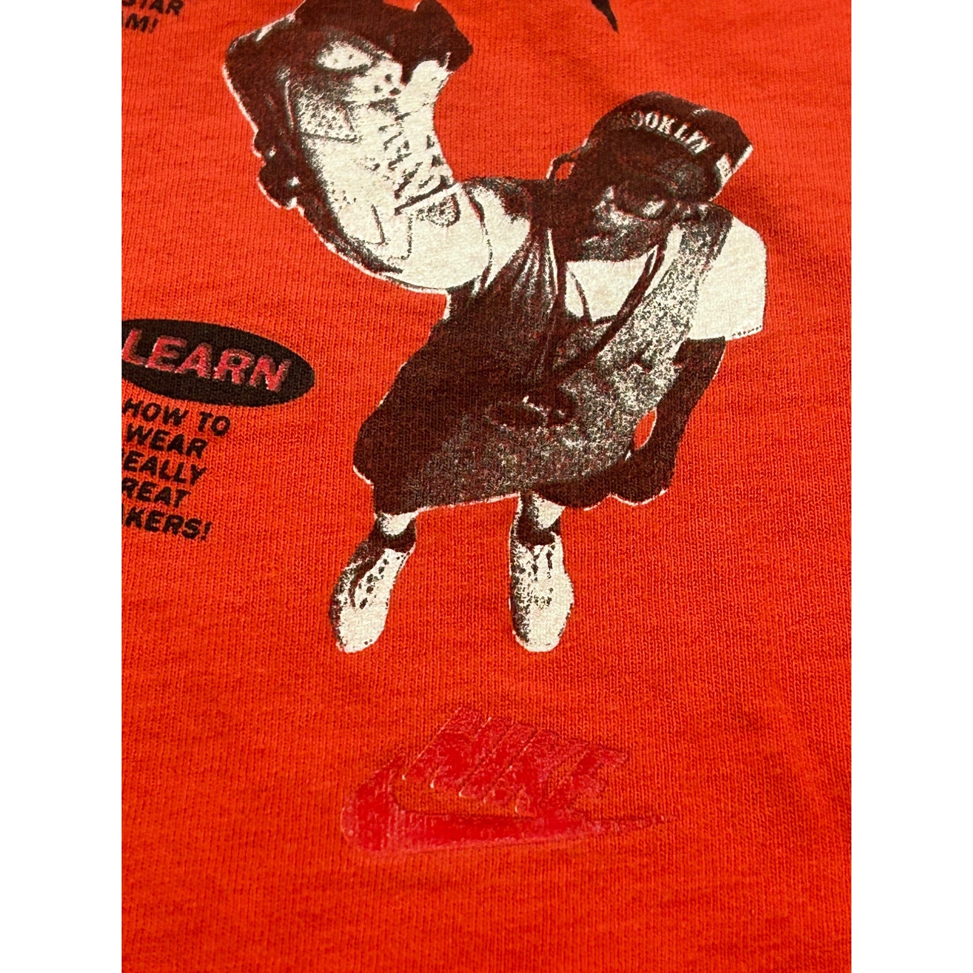 Vintage 1990's Nike Air Jordan Flight School Single Stitch T-Shirt Red Men's L