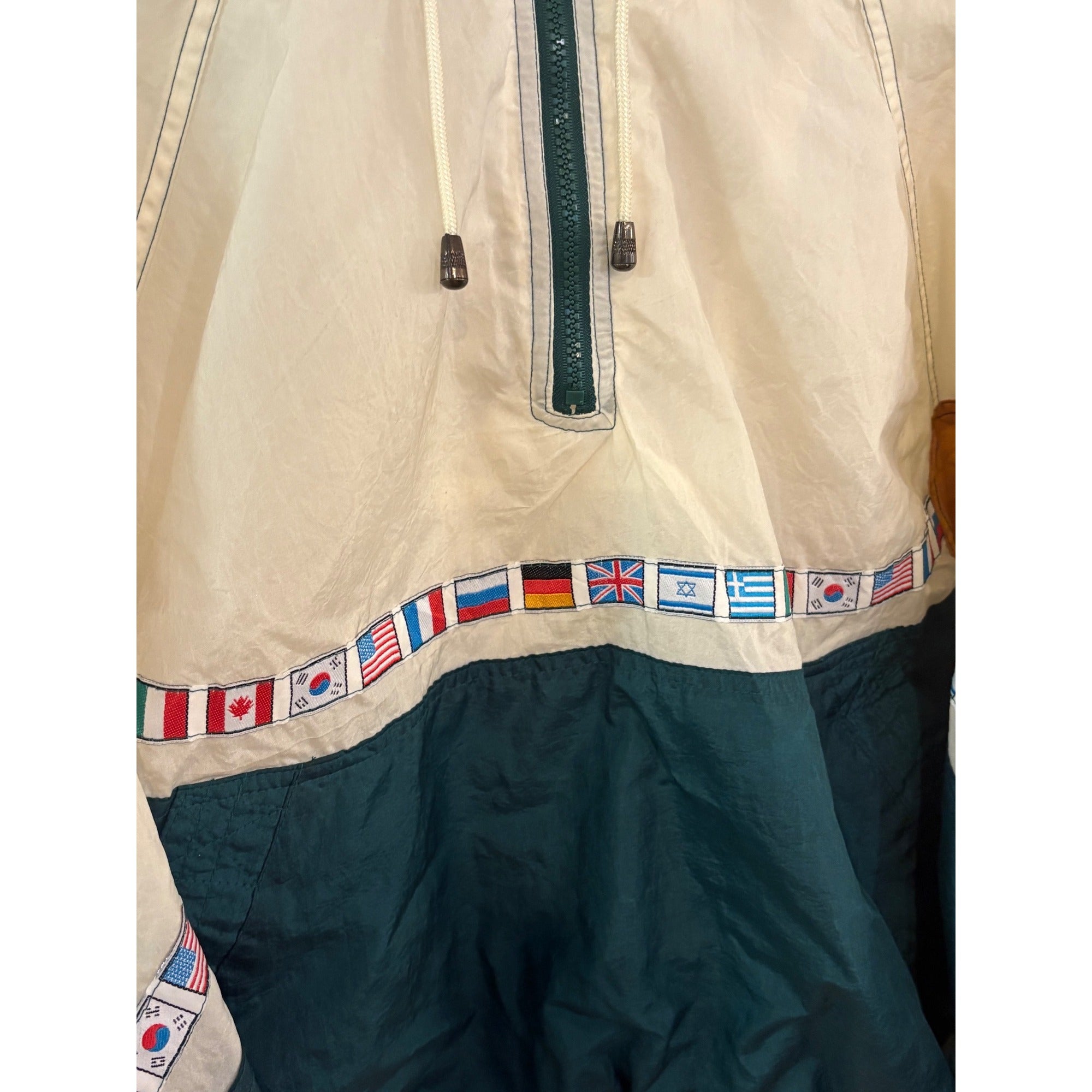 Vintage Starter1996 Atlanta Olympic Games Windbreaker Hooded Jacket Flags Medium