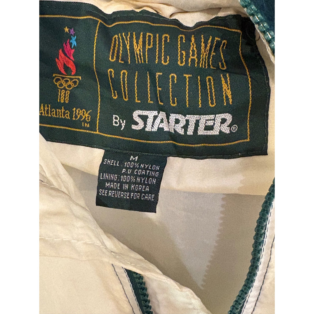 Vintage Starter1996 Atlanta Olympic Games Windbreaker Hooded Jacket Flags Medium