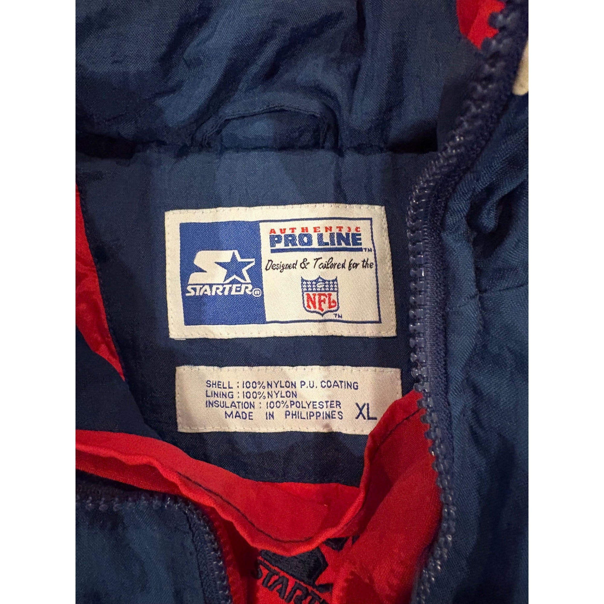 Vintage 90s Starter New England Patriots NFL Pro Line Anorak Puffer Jacket XL