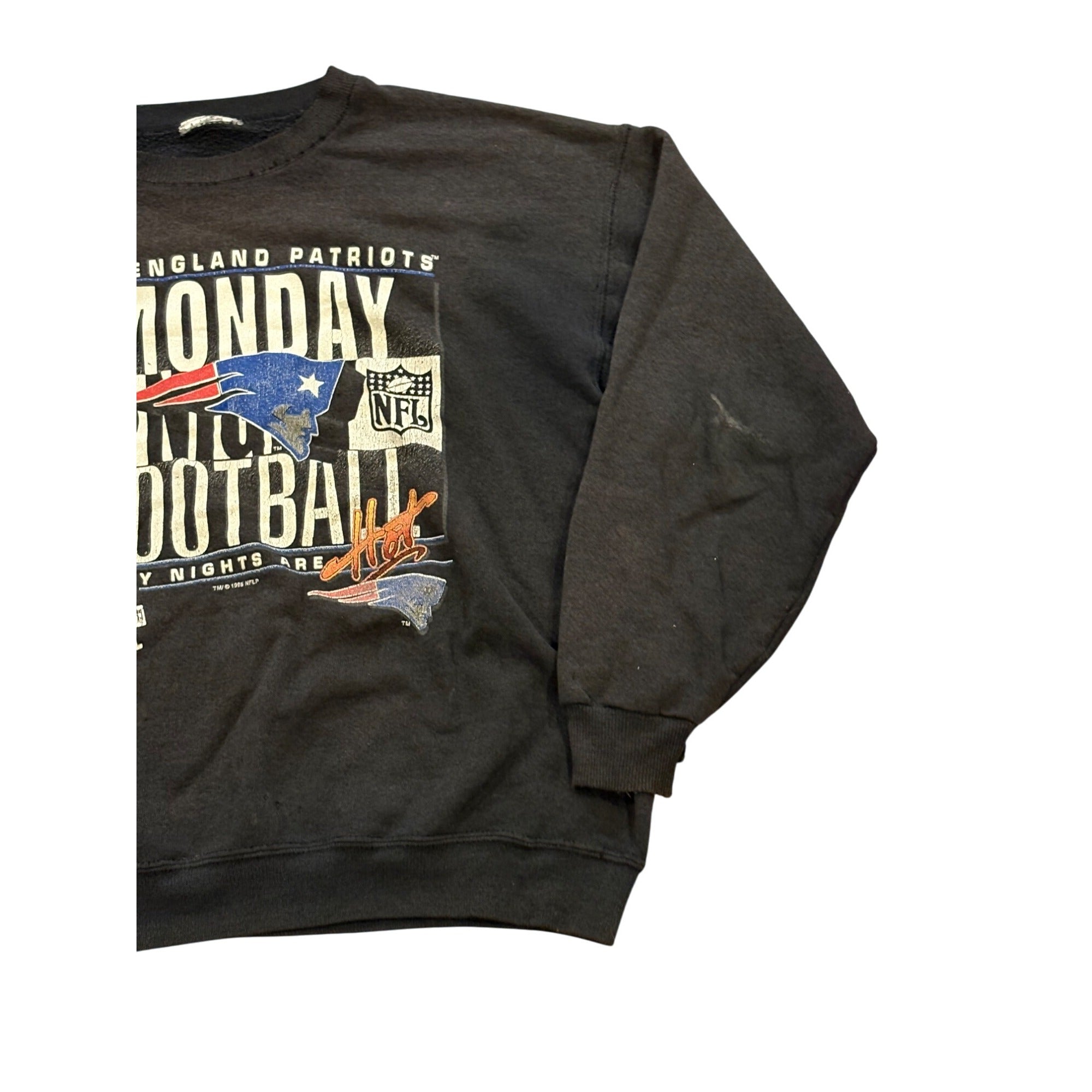 Vtg 1995 ABC Monday Night Football New England Patriots Crewneck Sweatshirt M
