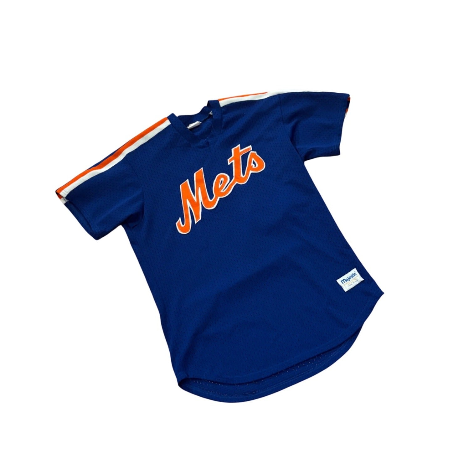 Vintage 1980's Majestic New York Mets Blue Mesh Batting Practice Jersey Men's M