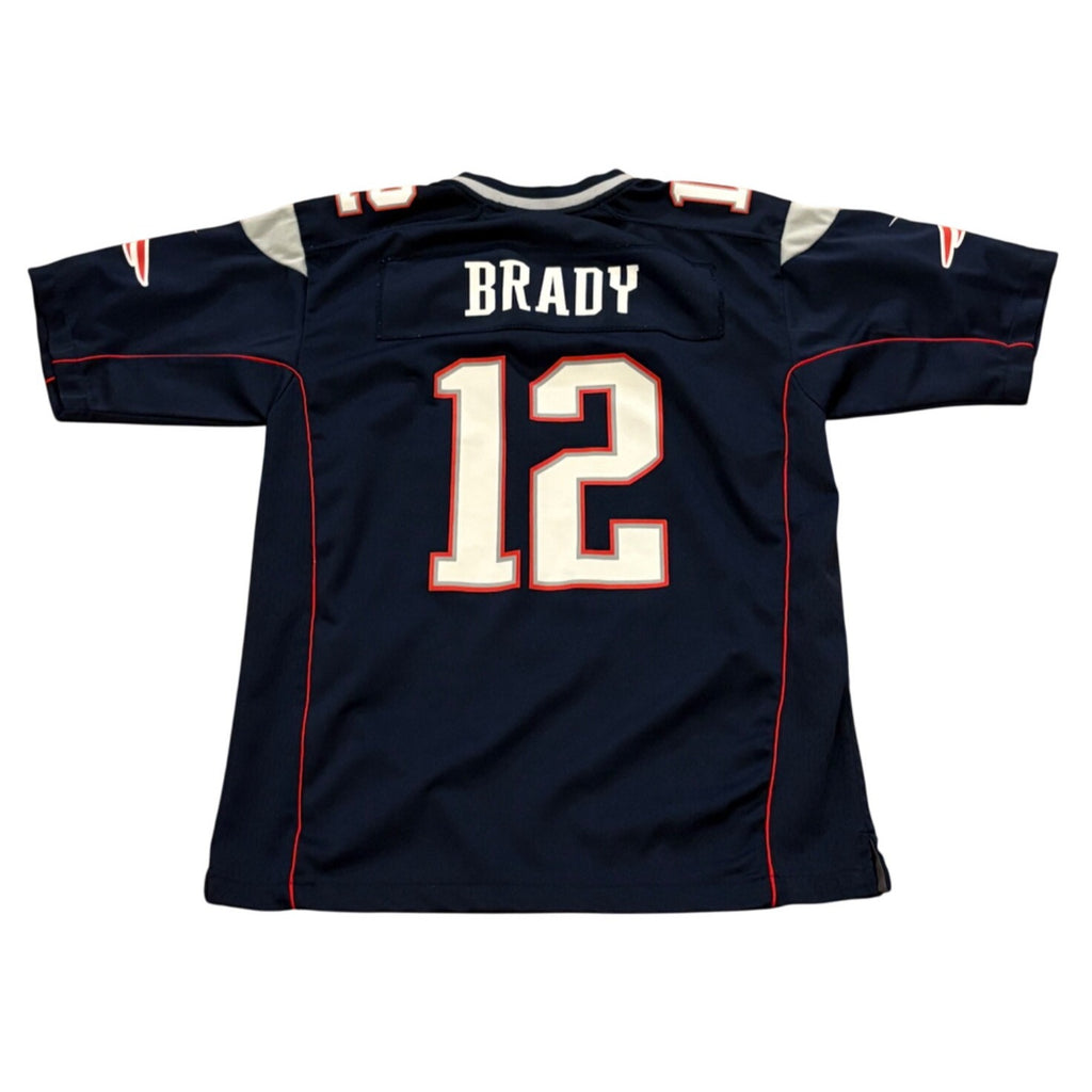 Nike New England Patriots Tom Brady #12 Blue NFL Football Jersey Youth Large