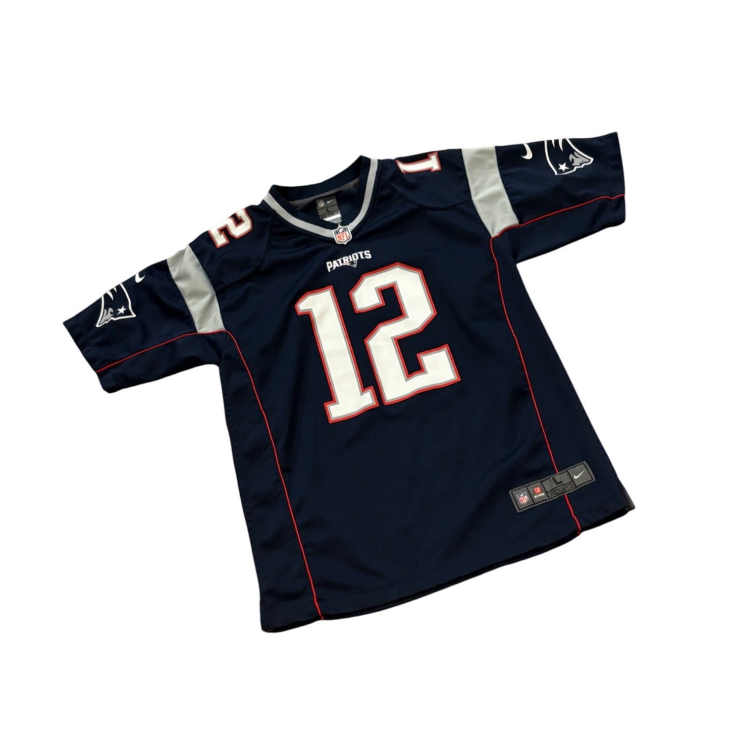 Nike New England Patriots Tom Brady #12 Blue NFL Football Jersey Youth Large