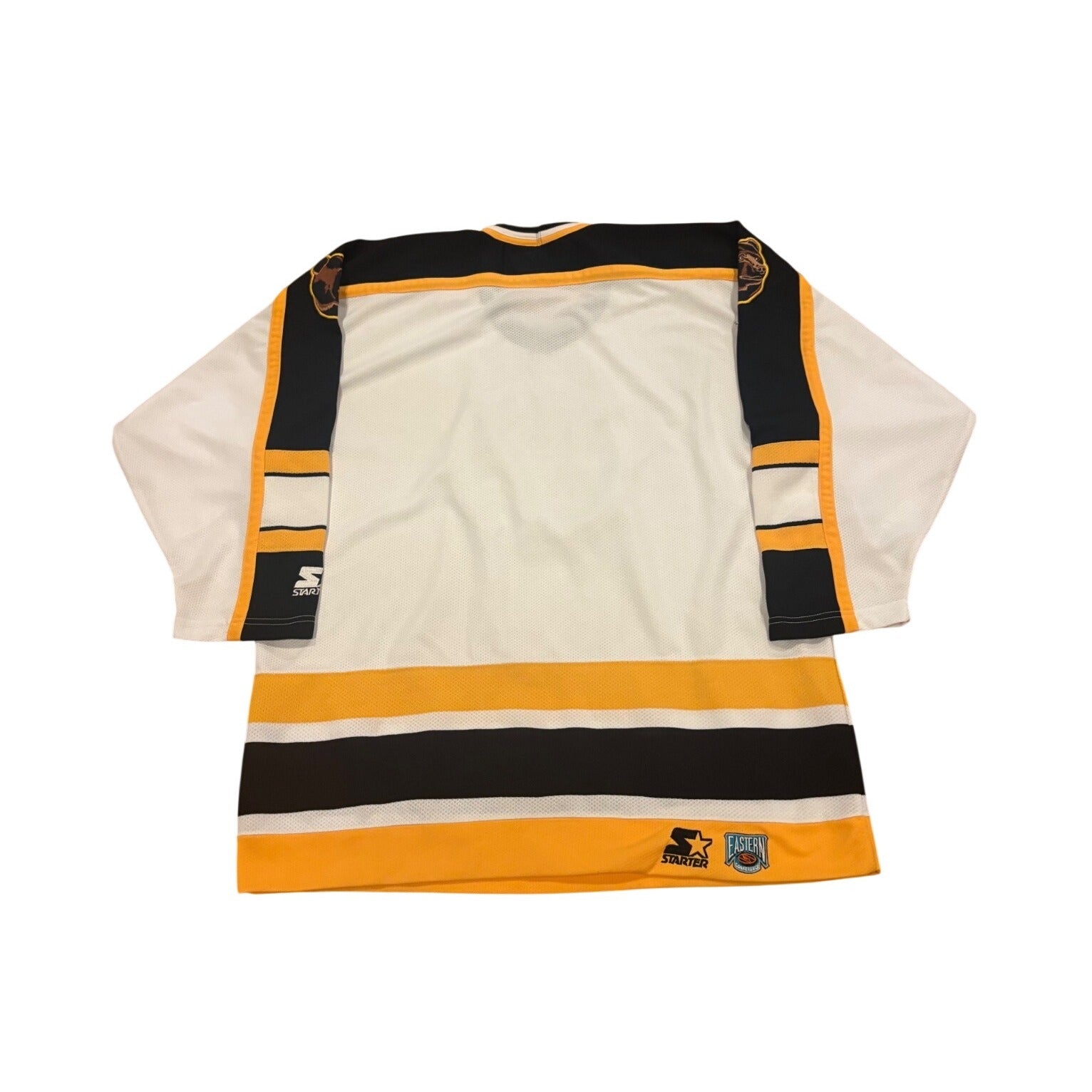 Vintage 90s Starter Boston Bruins Stitched NHL Hockey Jersey White Men's XL
