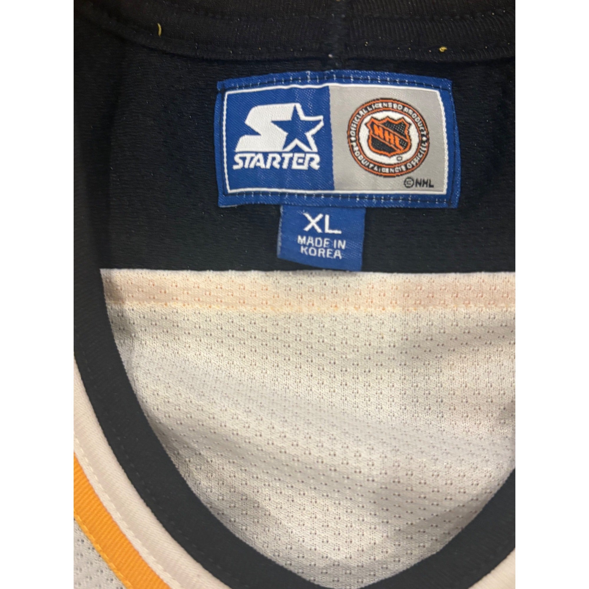 Vintage 90s Starter Boston Bruins Stitched NHL Hockey Jersey White Men's XL