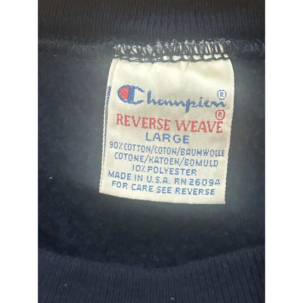 Vintage 1990's Champion Reverse Boston Red Sox Crewneck Sweatshirt Blue Men's L