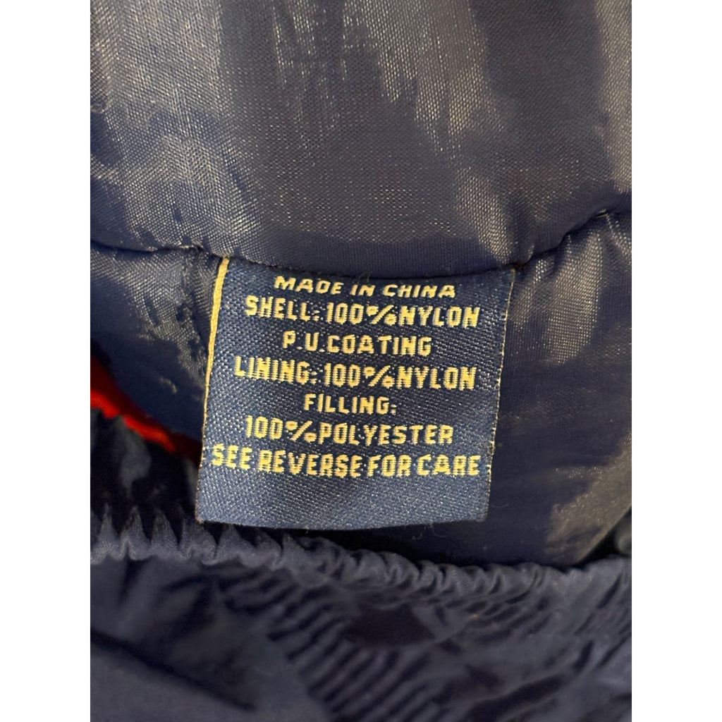 Vintage 1990's Starter Buffalo Bills NFL Puffer Hooded Jacket Blue Read Sizing