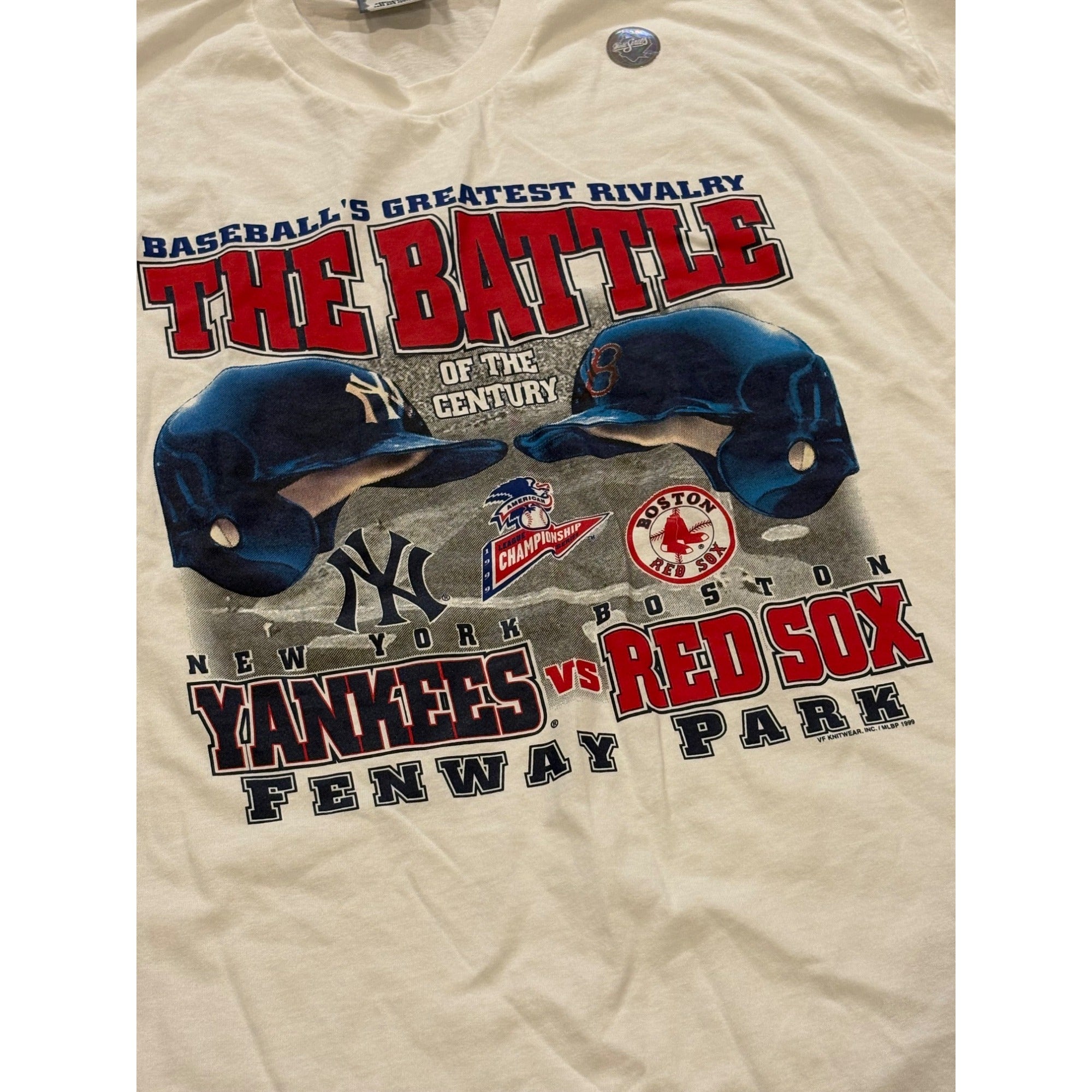 Vintage Lee 1999 ALCS Boston Red Sox New York Yankees T-Shirt Men's 2XL NEW