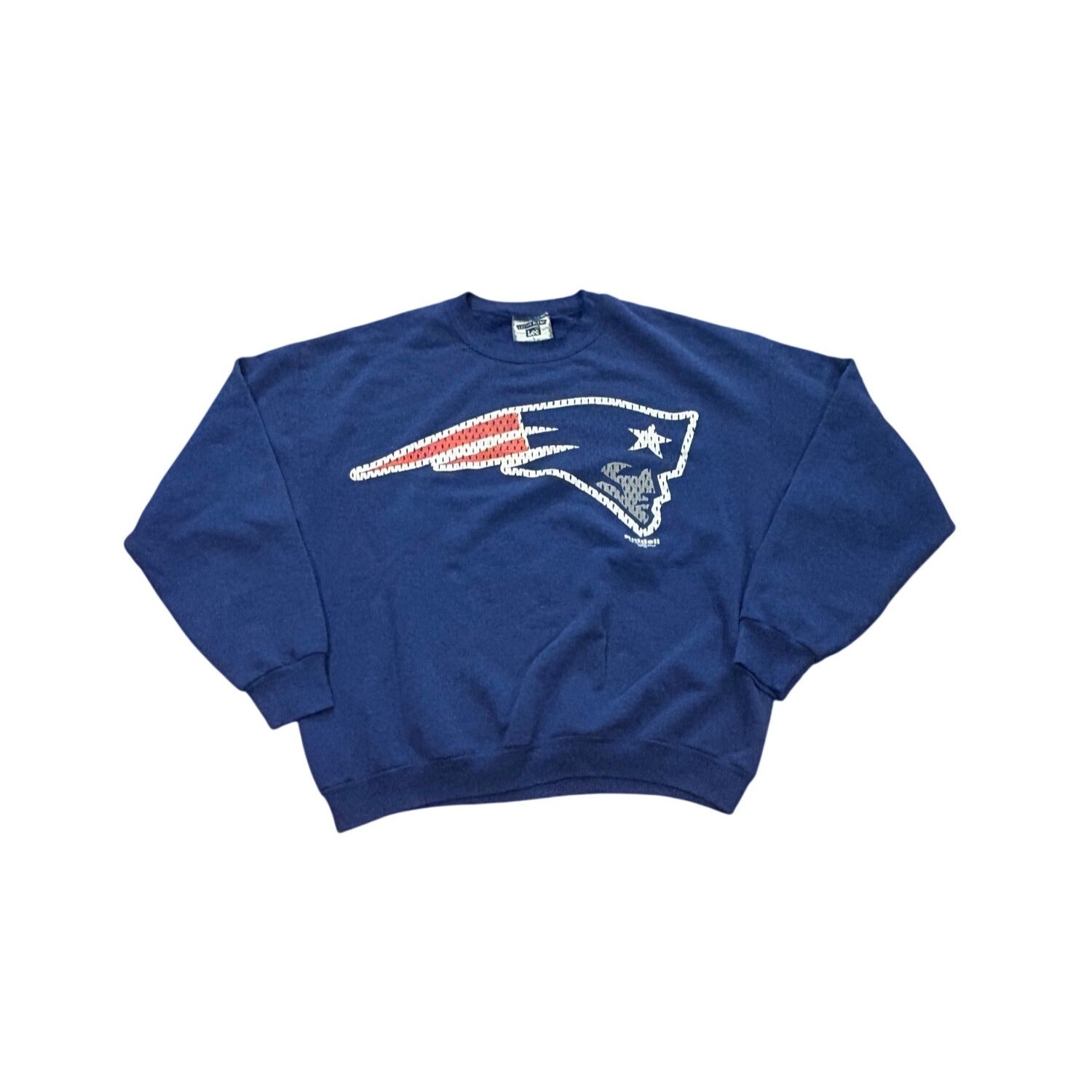 Vintage 1998 Lee New England Patriots Big Logo NFL Sweatshirt Blue Men's Large