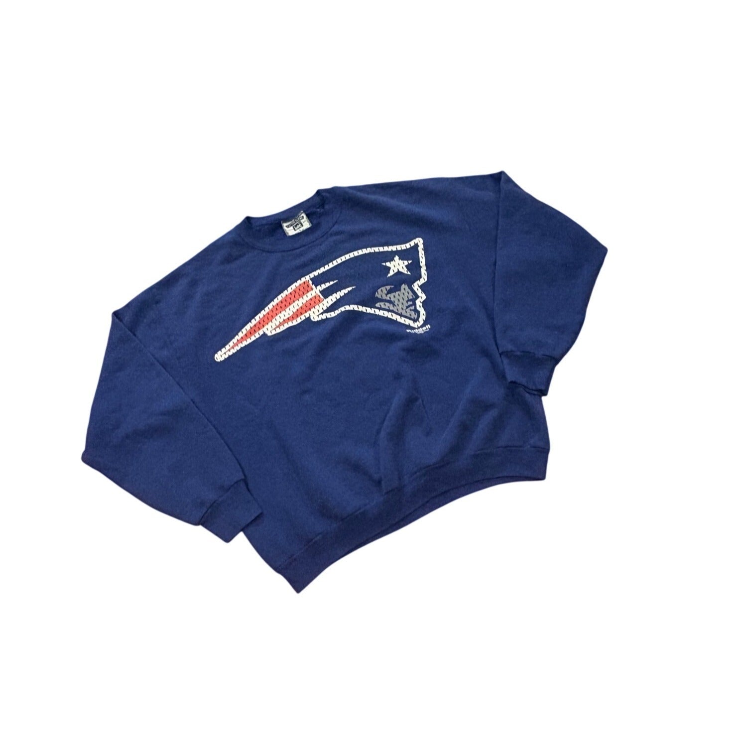 Vintage 1998 Lee New England Patriots Big Logo NFL Sweatshirt Blue Men's Large