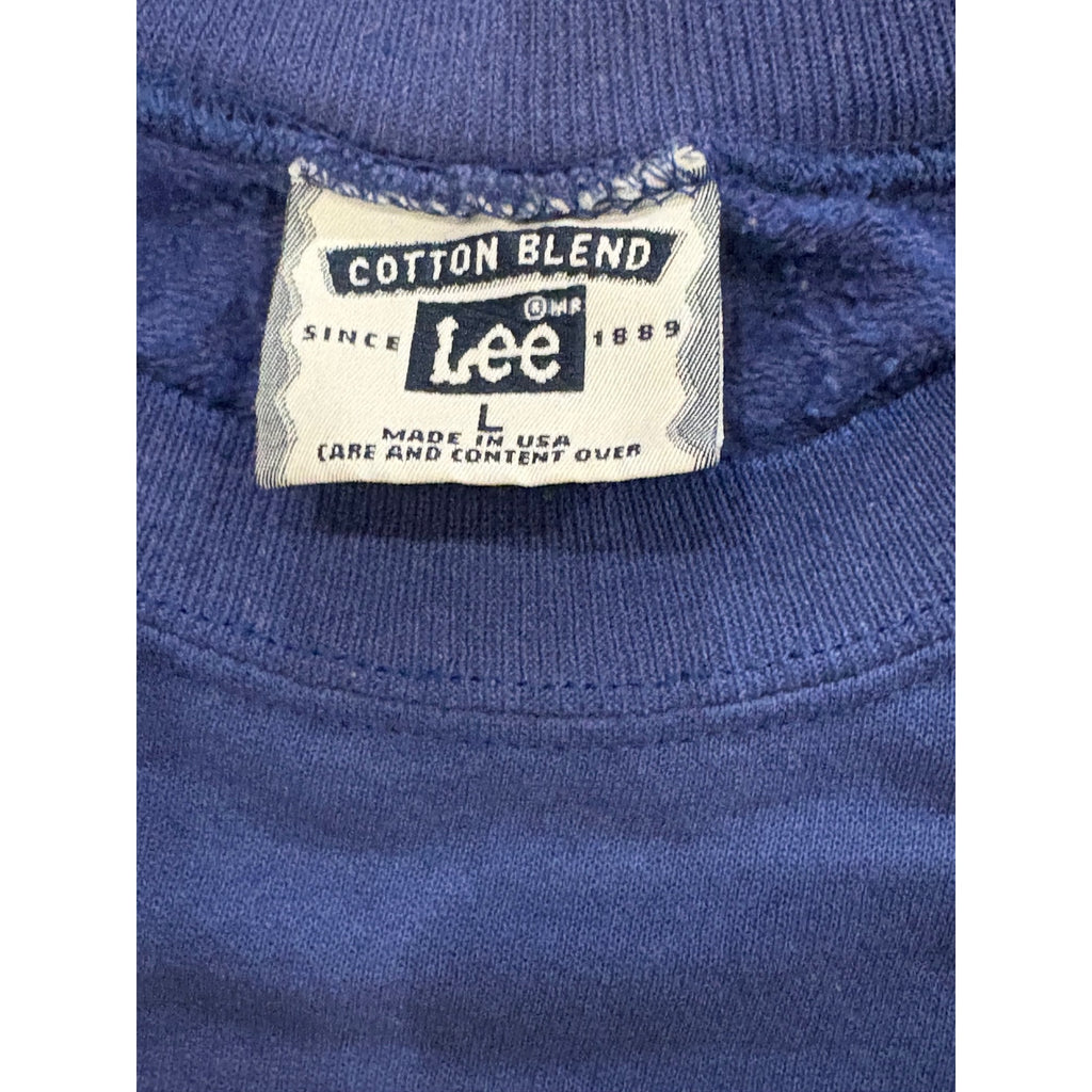 Vintage 1998 Lee New England Patriots Big Logo NFL Sweatshirt Blue Men's Large