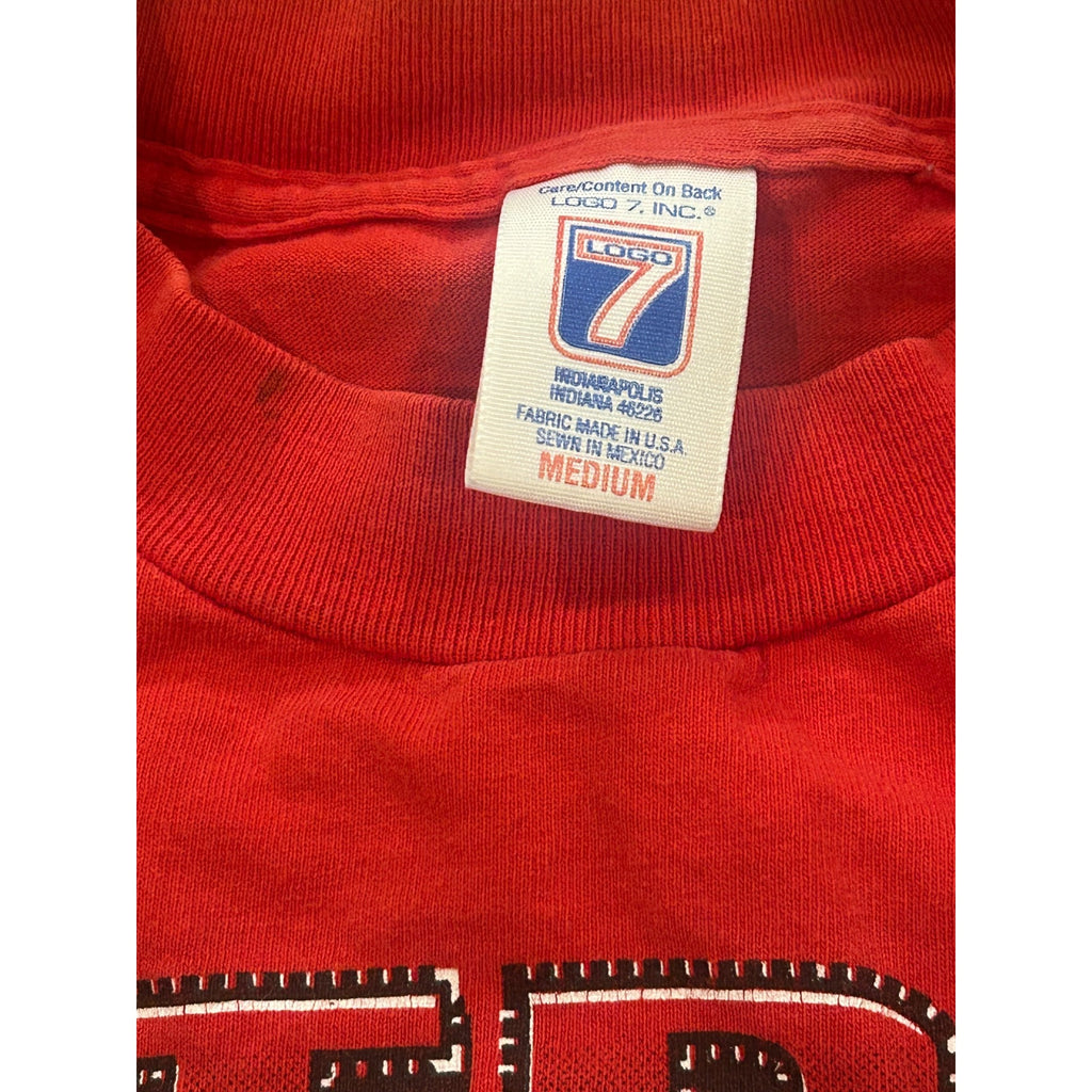 Vintage 1990's Logo 7 Detroit Red Wings Graphic Print Red T-Shirt Men's Medium