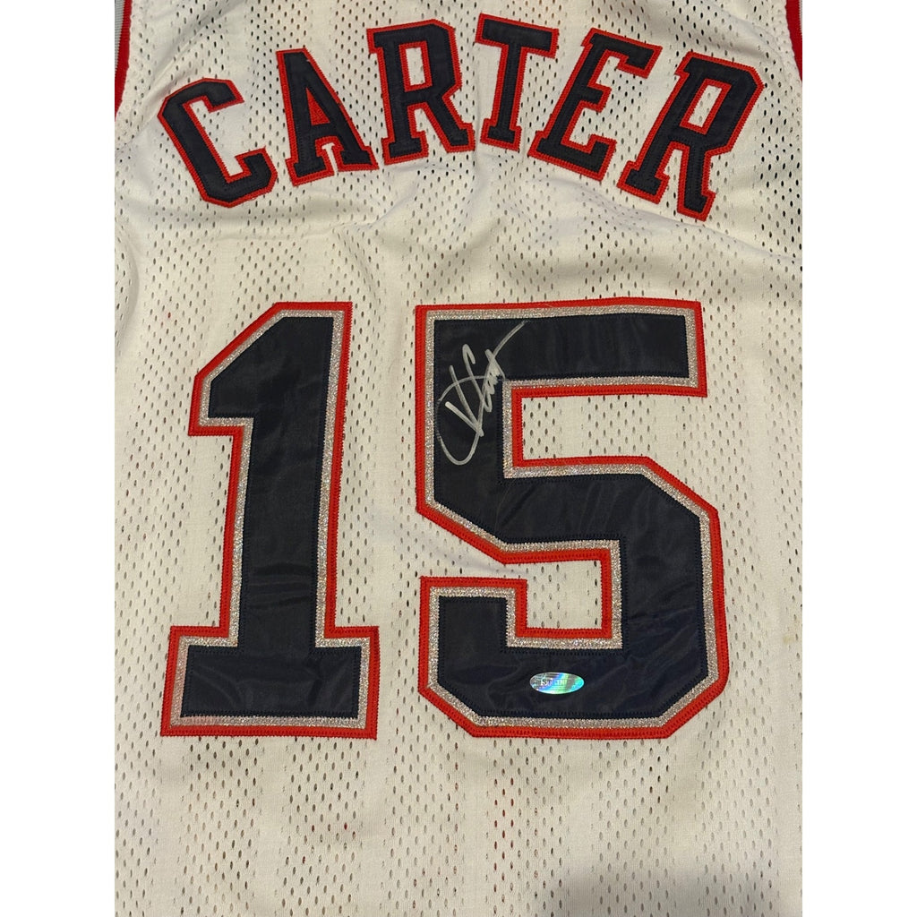 Reebok New Jersey Nets Vince Carter #15 Signed NBA Basketball Jersey Men's 50