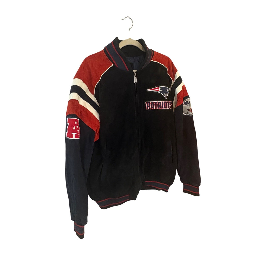 New England Patriots NFL Men's G-III Faux Leather Suede Jacket Men's XL