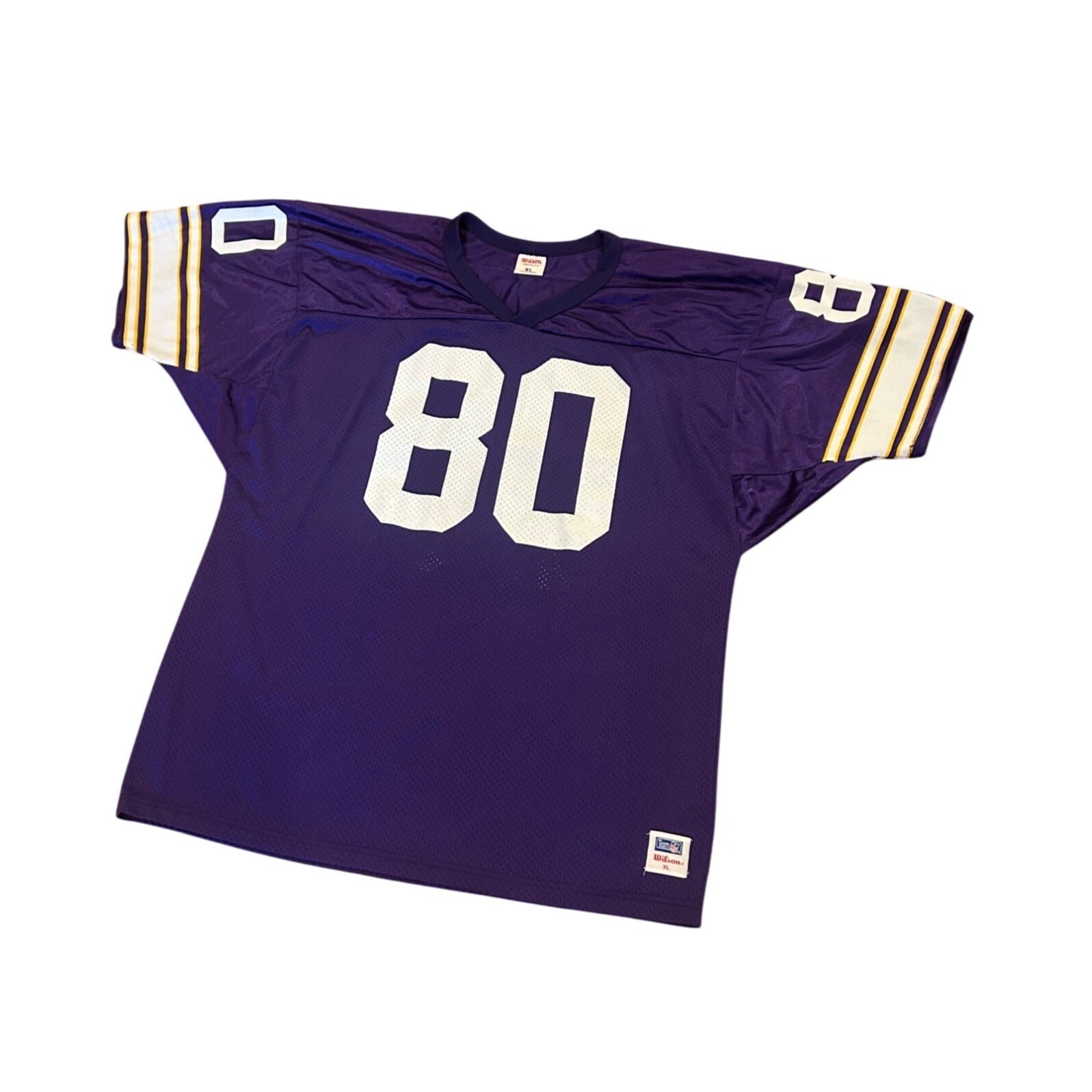 Vintage 1990's Minnesota Vikings Cris Carter #80 Home Purple NFL Jersey Men's XL