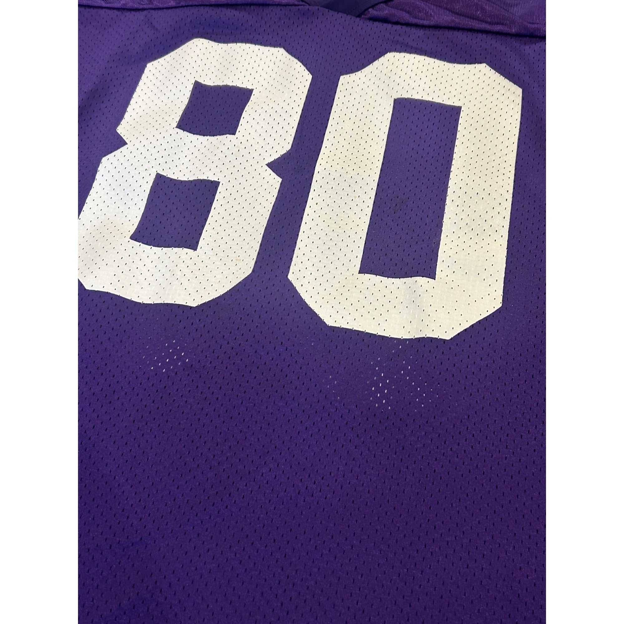 Vintage 1990's Minnesota Vikings Cris Carter #80 Home Purple NFL Jersey Men's XL