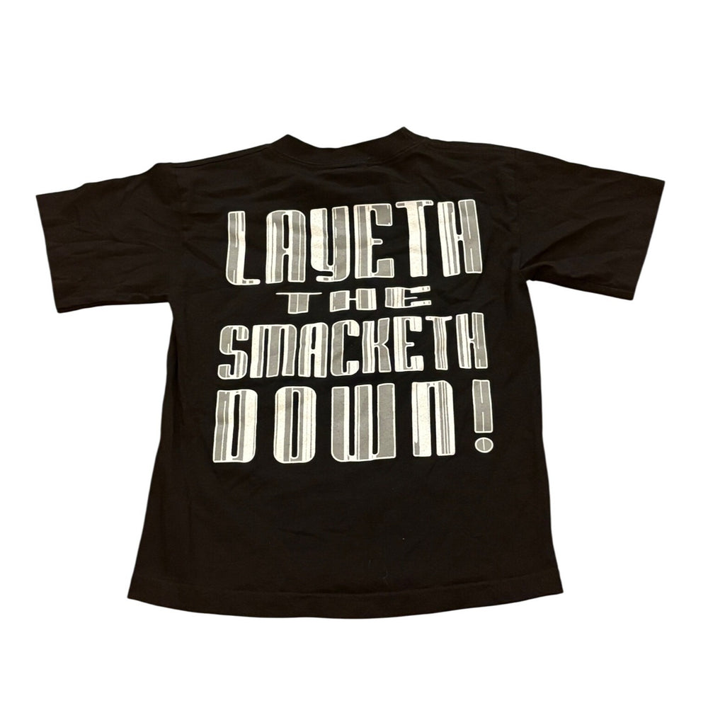 Vintage 2000 WWF The Rock Layeth the Smacketh Down! T-Shirt Youth Small