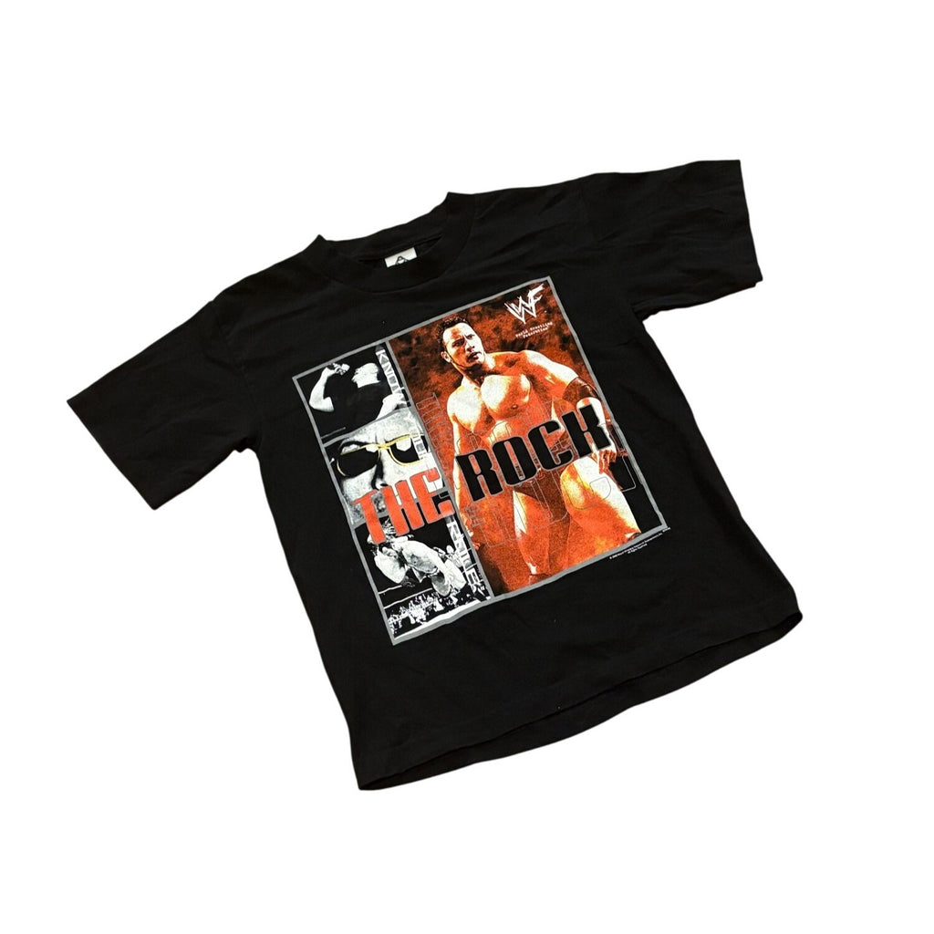 Vintage 2000 WWF The Rock Layeth the Smacketh Down! T-Shirt Youth Small