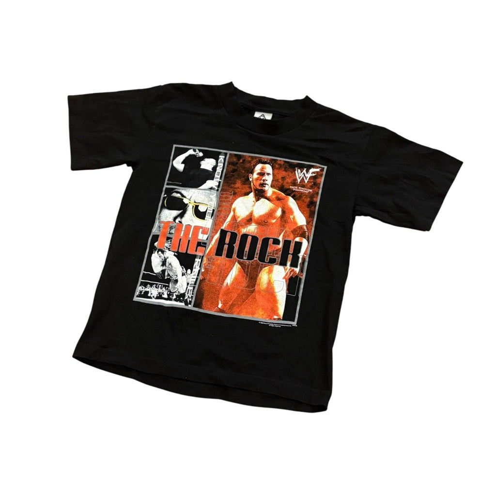 Vintage 2000 WWF The Rock Layeth the Smacketh Down! T-Shirt Youth Small