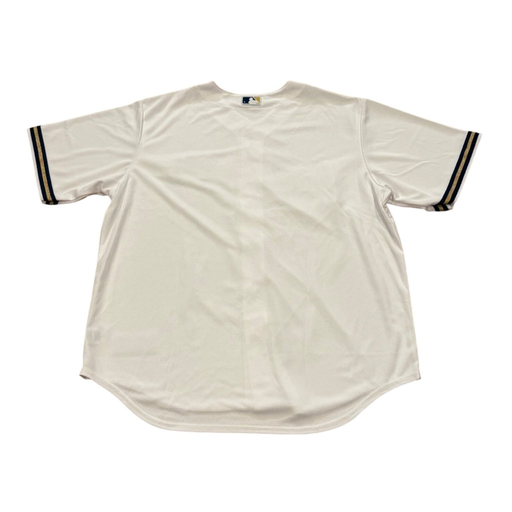 Majestic Milwaukee Brewers Cool Base MLB Baseball Jersey White Men's XL NEW