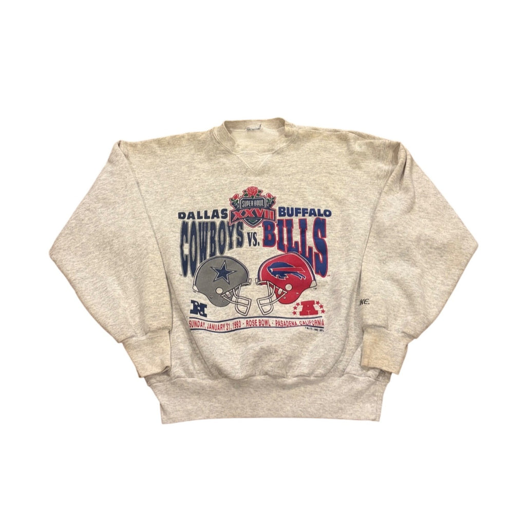 Vintage Super Bowl XXVII Dallas Cowboys vs Buffalo Bills Matchup Sweatshirt XL
