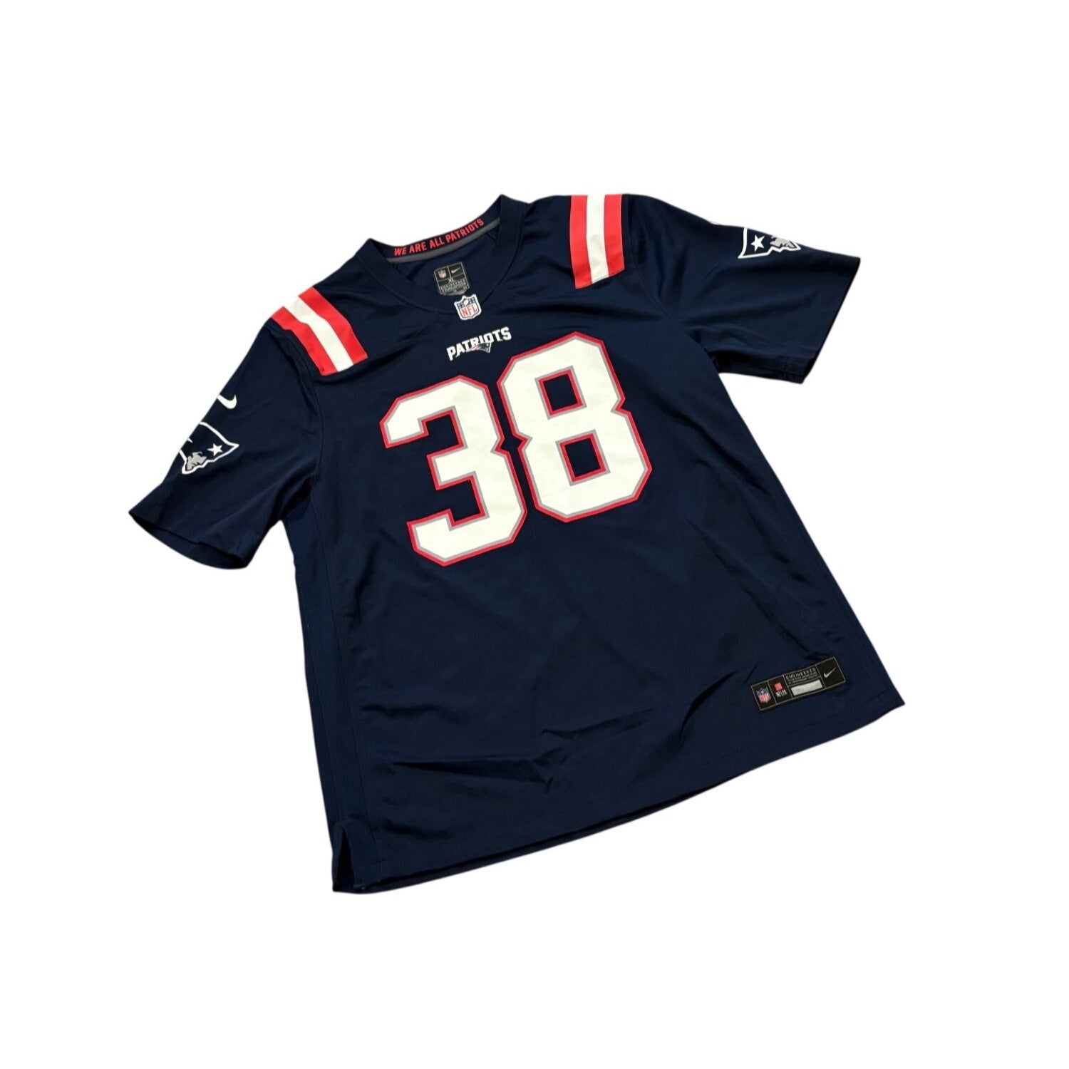 Nike New England Patriots Rhamondre Stevenson #38 NFL Football Jersey Men's XL