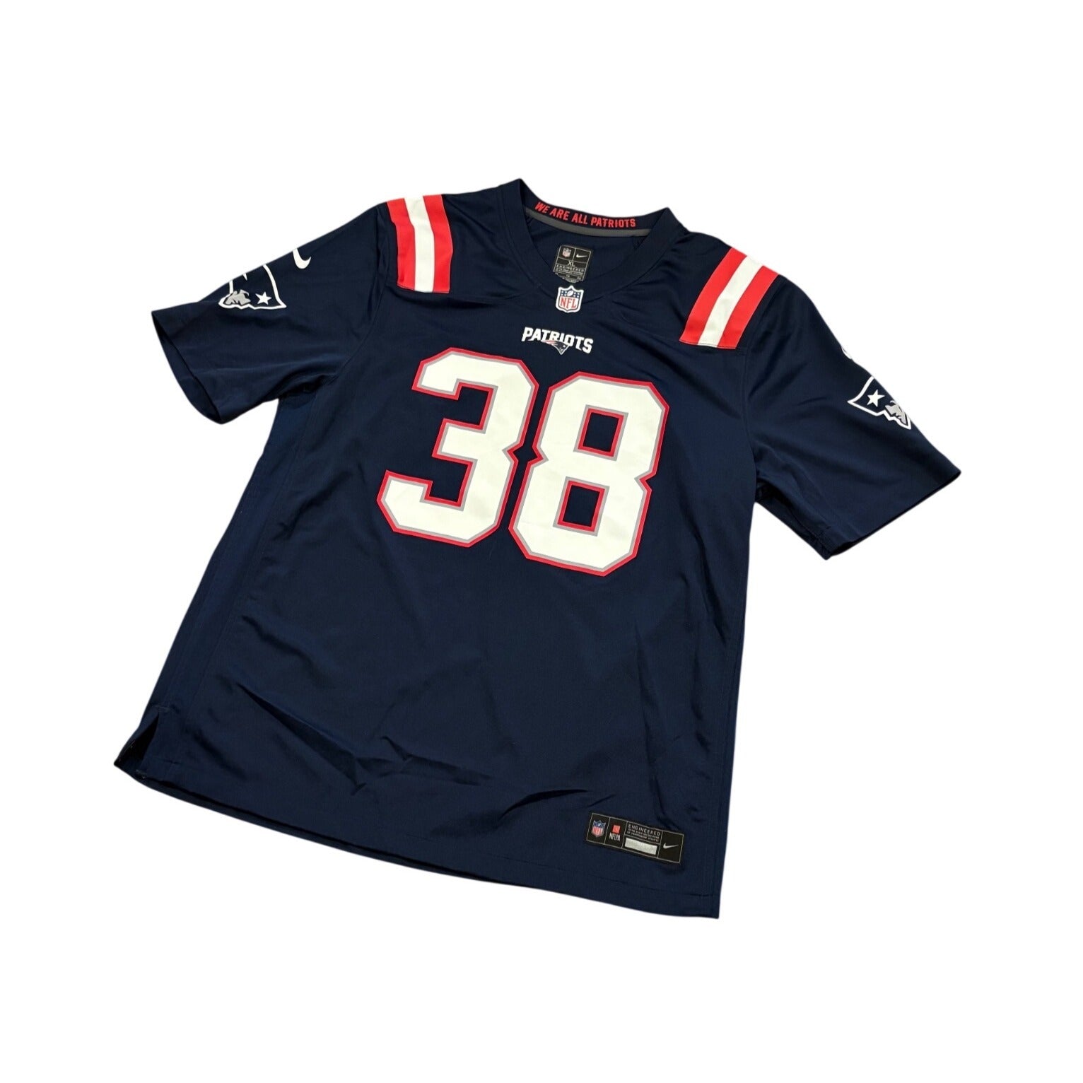 Nike New England Patriots Rhamondre Stevenson #38 NFL Football Jersey Men's XL