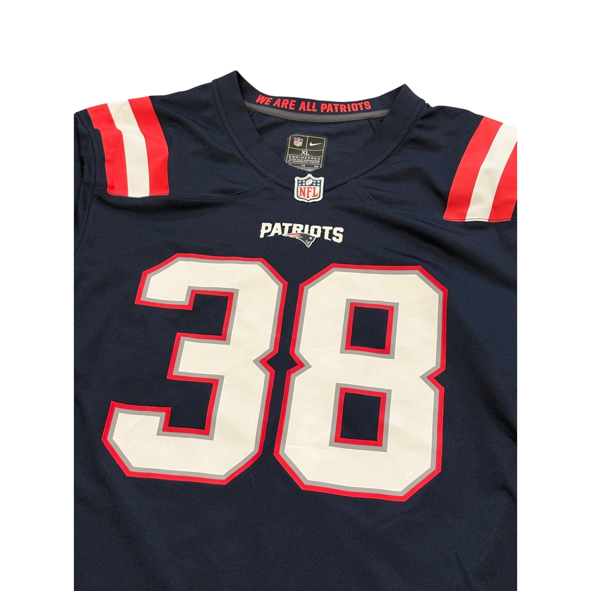 Nike New England Patriots Rhamondre Stevenson #38 NFL Football Jersey Men's XL