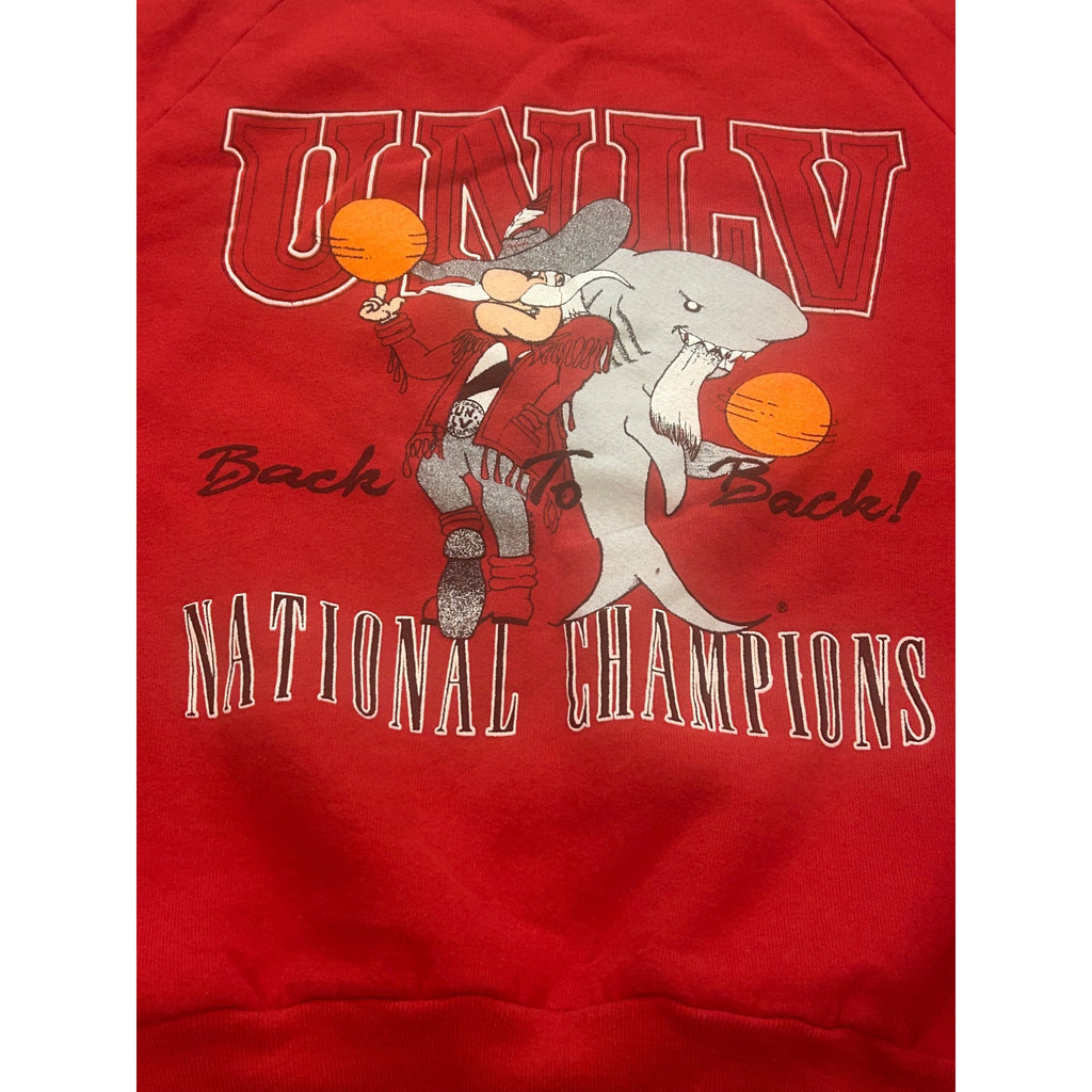 UNLV 90 91 Basketball Back-to-Back Champions MISPRINT ERROR Sweatshirt Medium