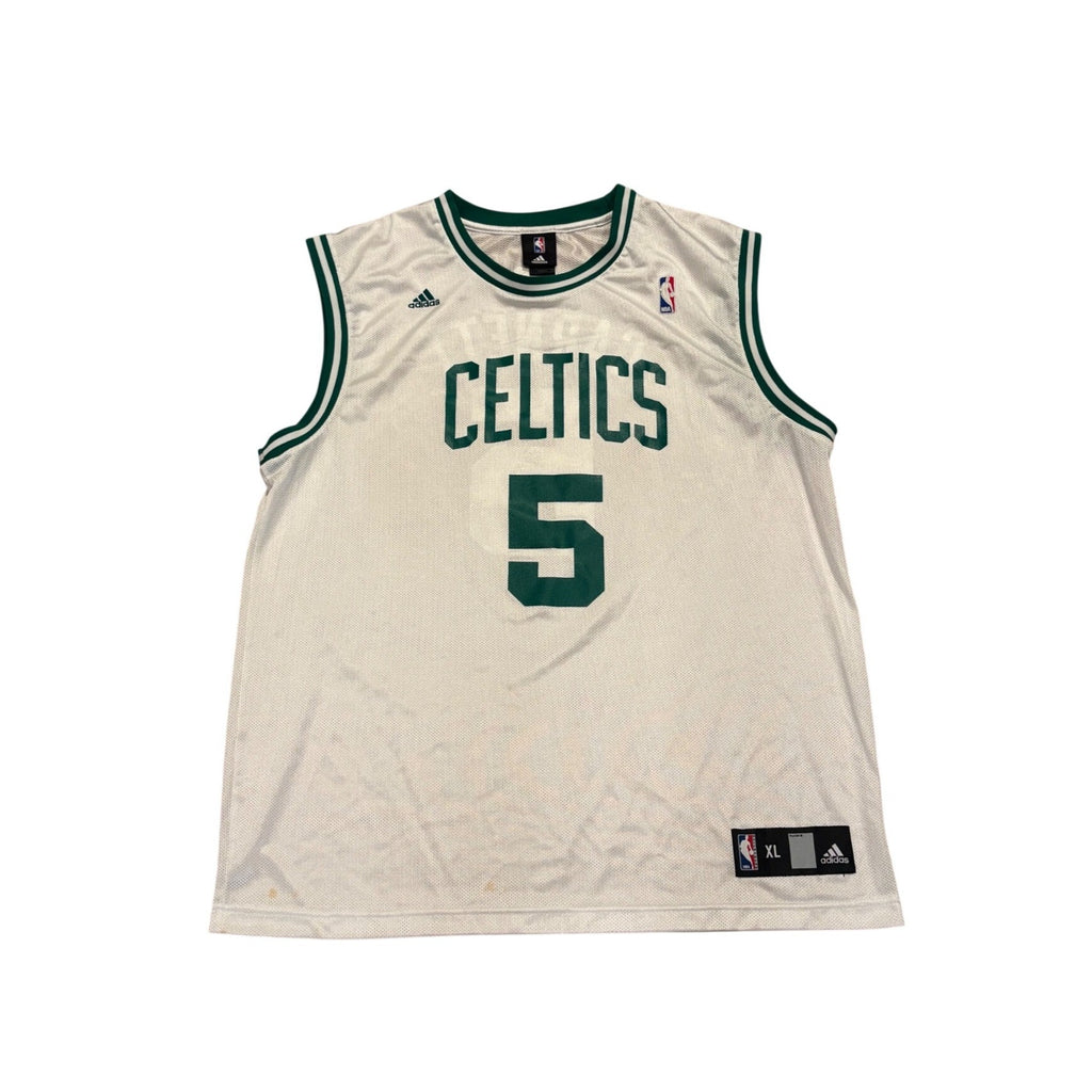 Adidas Boston Celtics Kevin Garnett #5 NBA Basketball Jersey White Men's XL