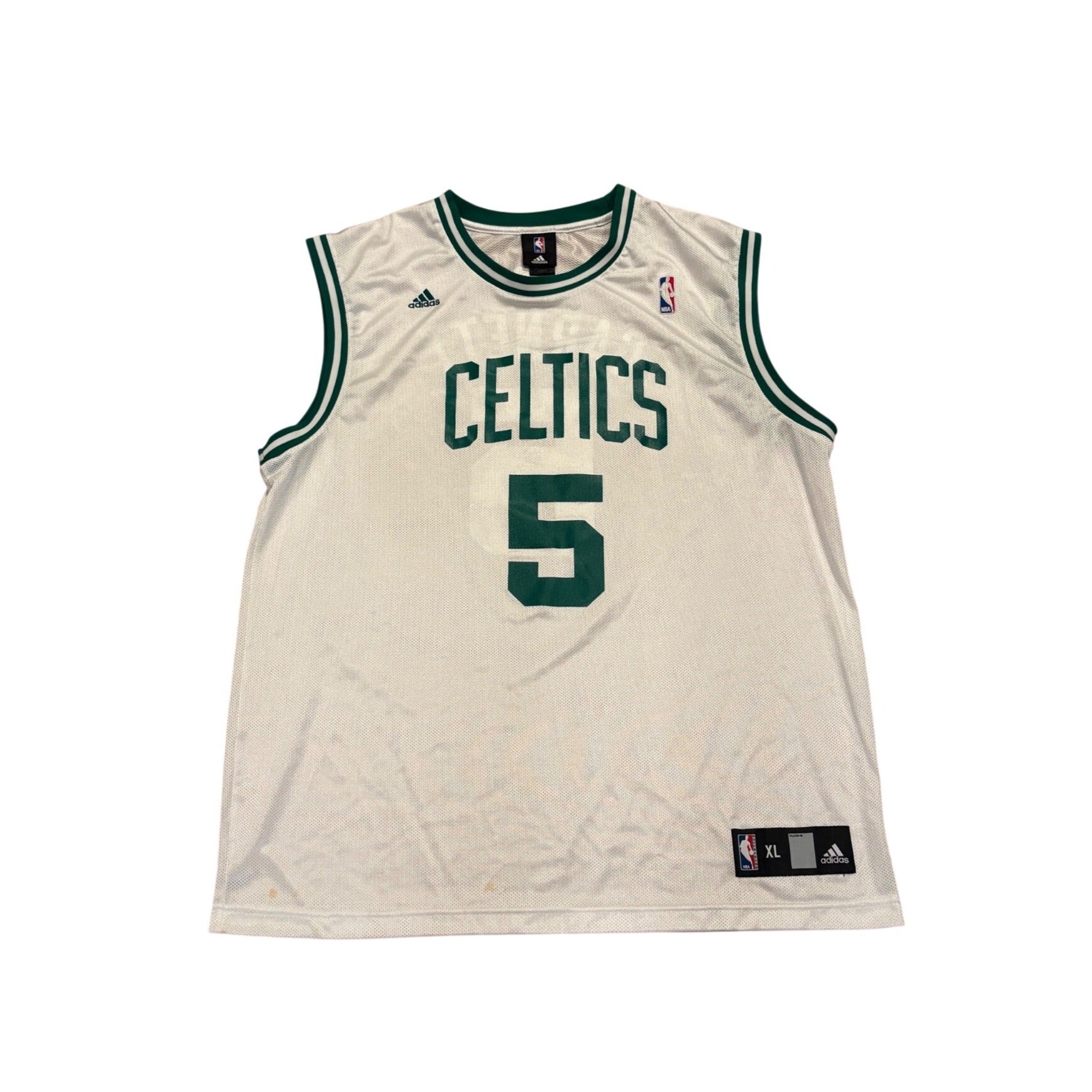 Adidas Boston Celtics Kevin Garnett #5 NBA Basketball Jersey White Men's XL