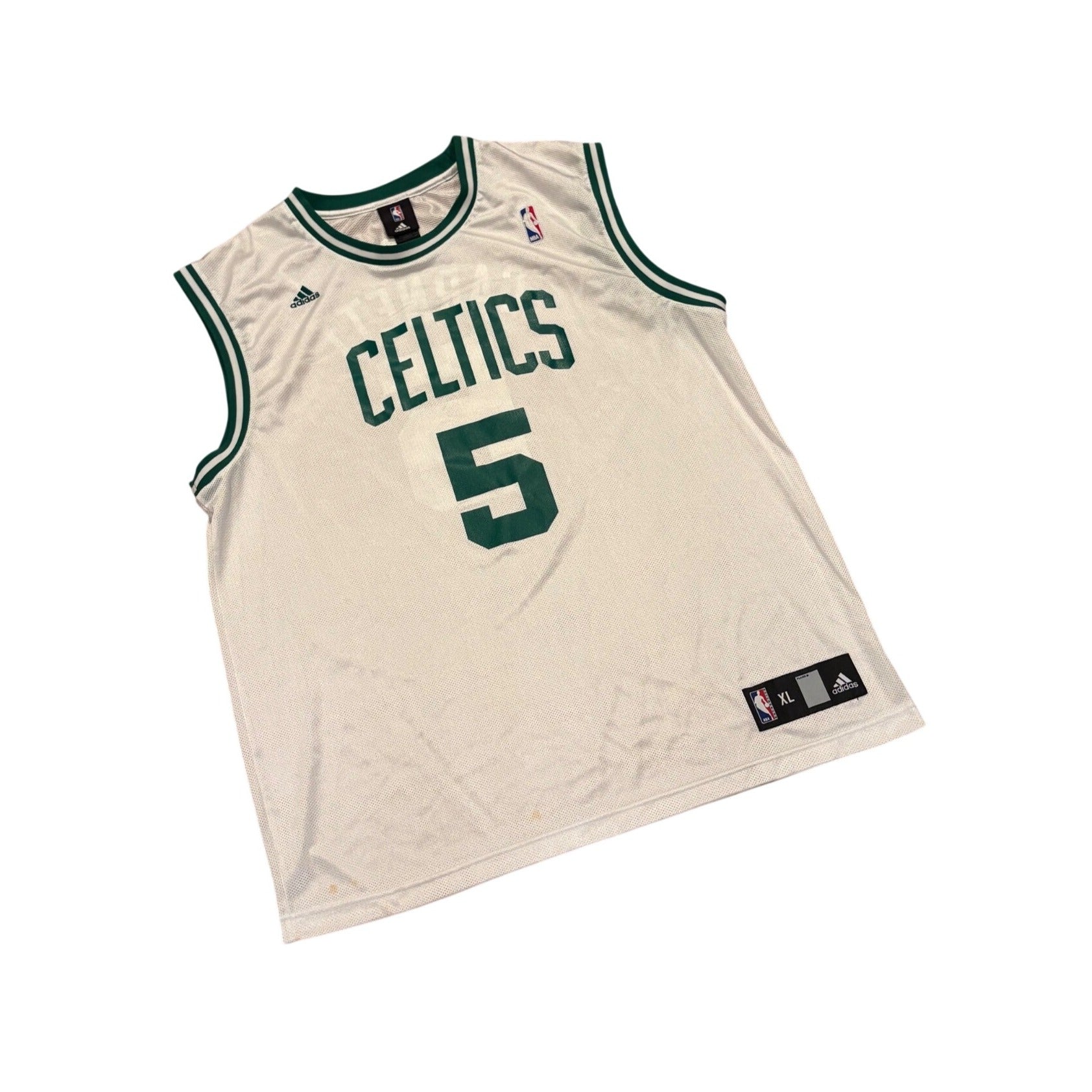 Adidas Boston Celtics Kevin Garnett #5 NBA Basketball Jersey White Men's XL