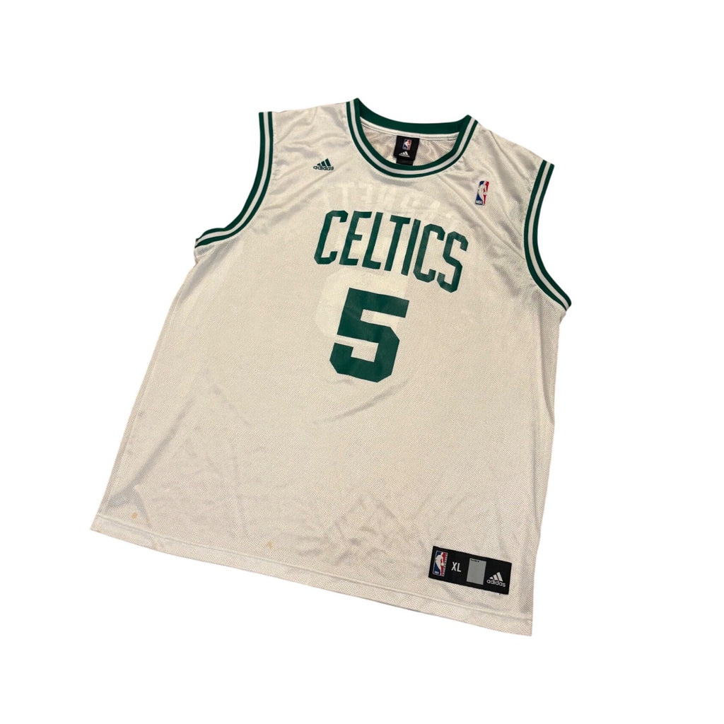 Adidas Boston Celtics Kevin Garnett #5 NBA Basketball Jersey White Men's XL
