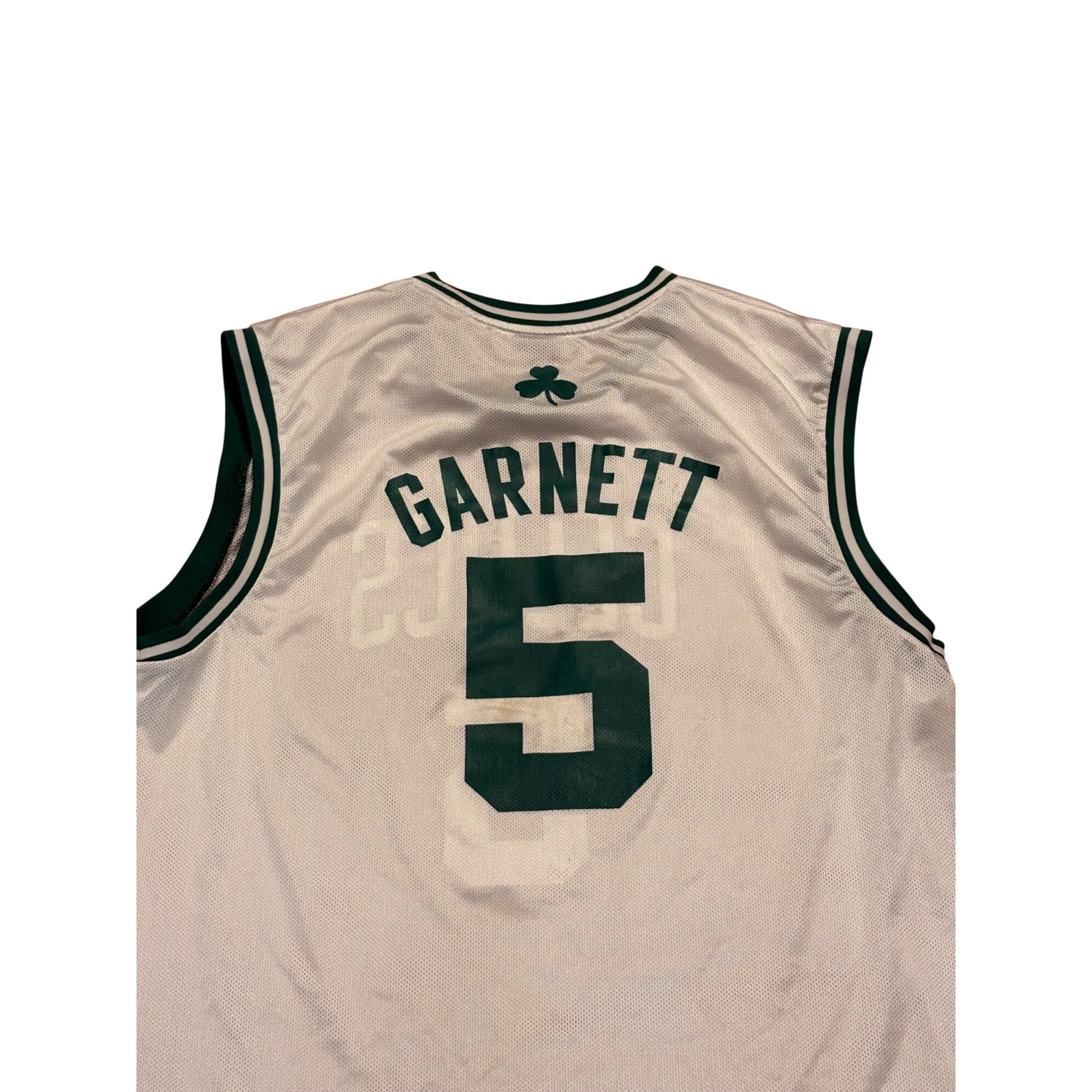 Adidas Boston Celtics Kevin Garnett #5 NBA Basketball Jersey White Men's XL