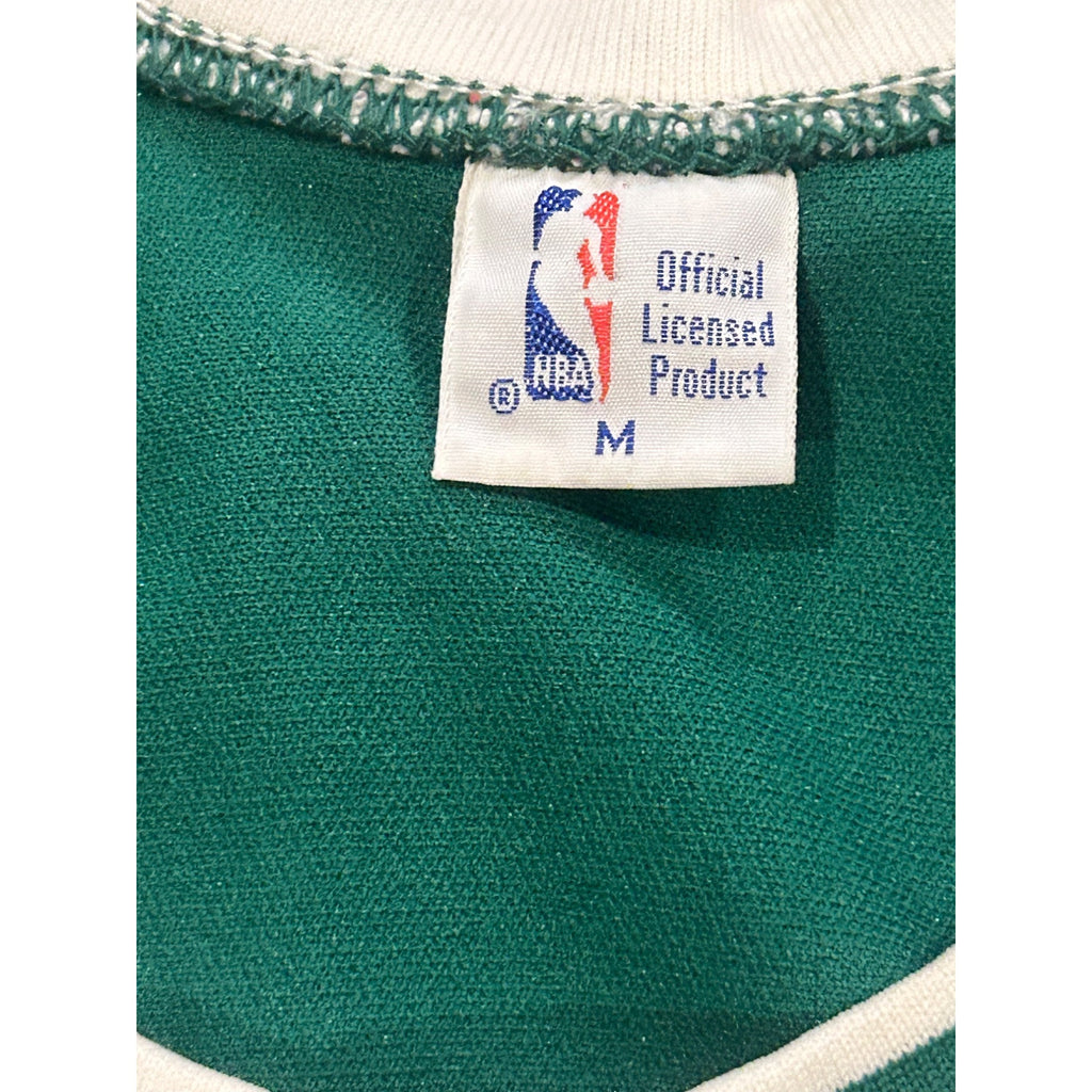 Vintage 1980's Sand-Knit Boston Celtics Larry Bird #33 NBA Jersey Green Medium