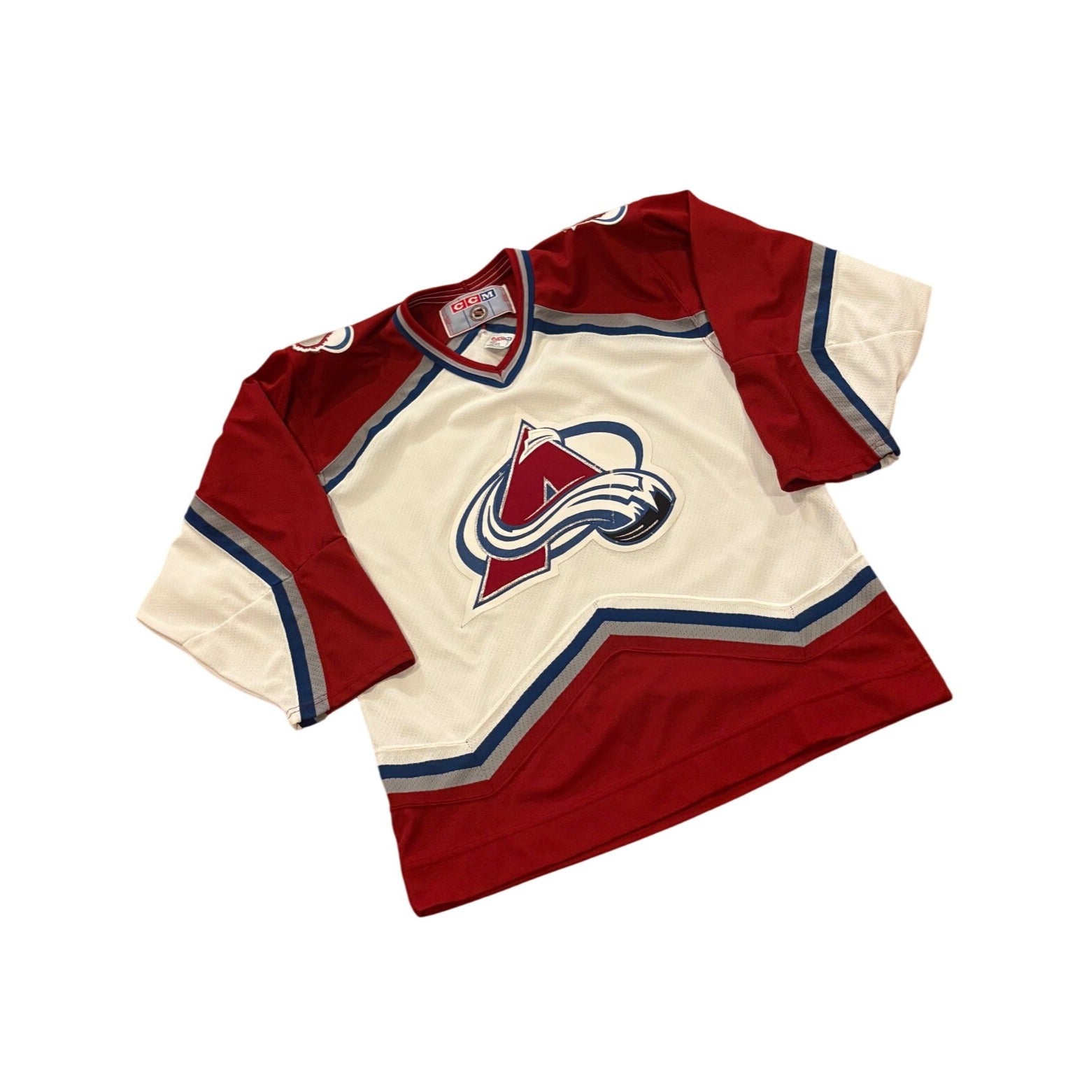 Vintage 90's CCM Air-Knit Colorado Avalanche Stitched NHL Hockey Jersey Medium
