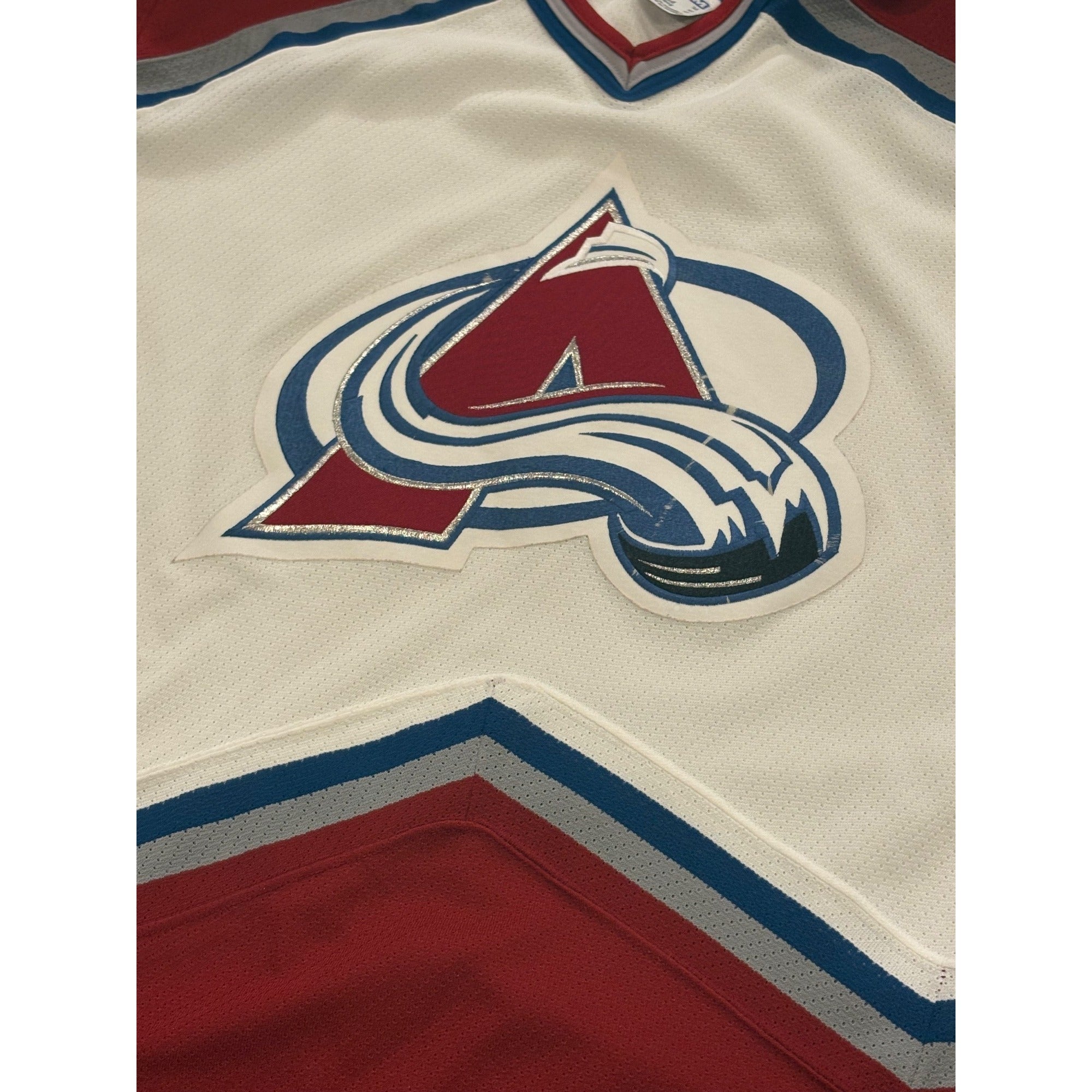 Vintage 90's CCM Air-Knit Colorado Avalanche Stitched NHL Hockey Jersey Medium