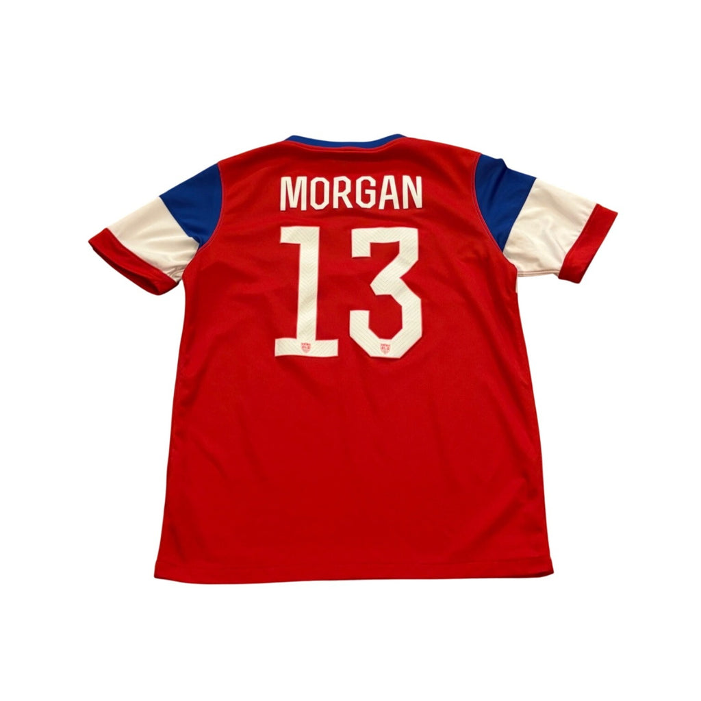 Nike Dri-Fit 2014 USWNT Alex Morgan #13 Bomb Pop Soccer Jersey Youth XL