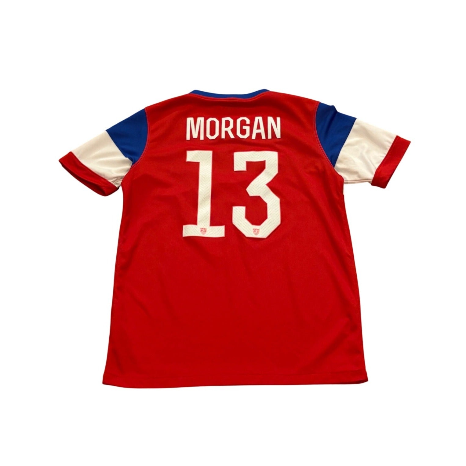 Nike Dri-Fit 2014 USWNT Alex Morgan #13 Bomb Pop Soccer Jersey Youth XL