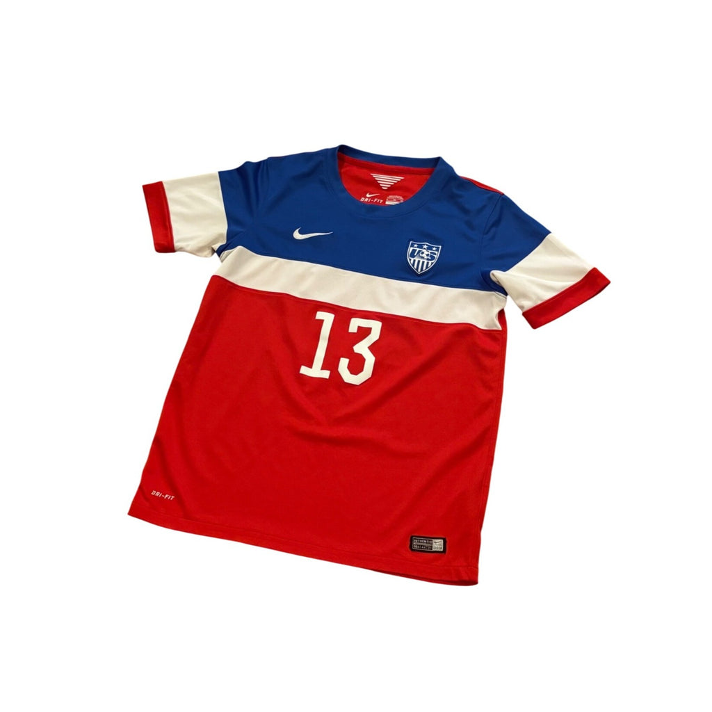 Nike Dri-Fit 2014 USWNT Alex Morgan #13 Bomb Pop Soccer Jersey Youth XL