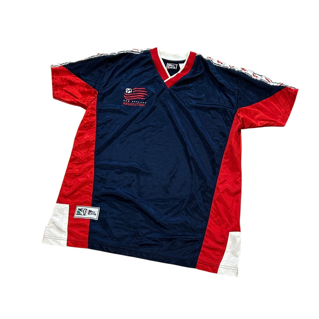Pro Player New England Revolution Blank Jersey Vtg 90s MLS Soccer Sewn Blue L