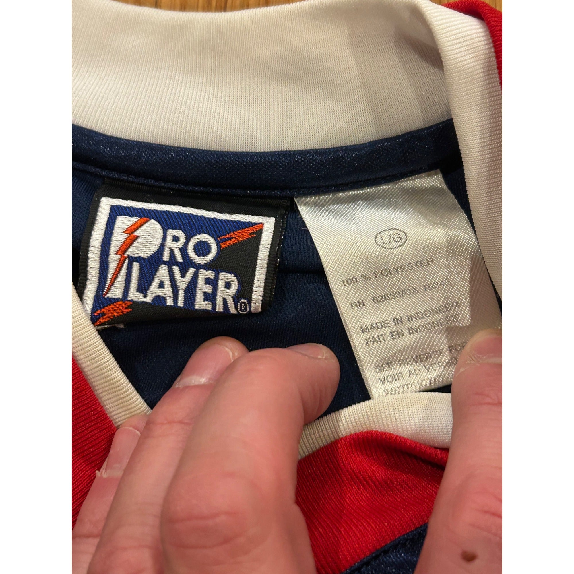 Pro Player New England Revolution Blank Jersey Vtg 90s MLS Soccer Sewn Blue L