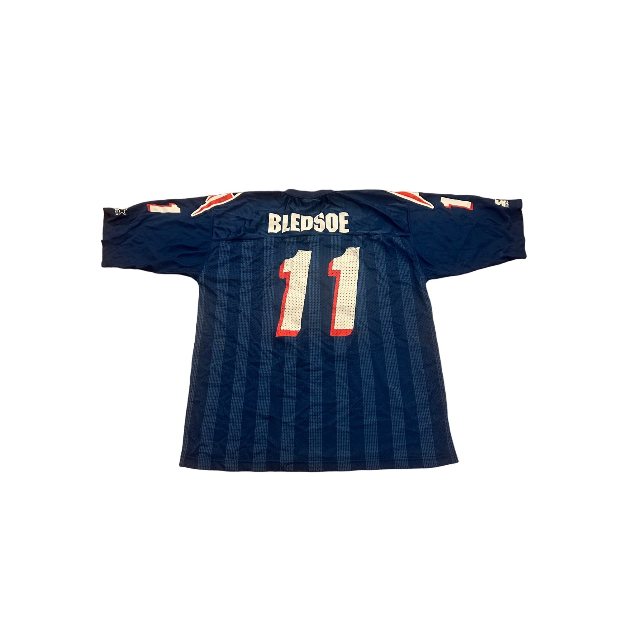 Vintage 1995 Starter New England Patriots Drew Bledsoe #11 Blue NFL Jersey 52/XL